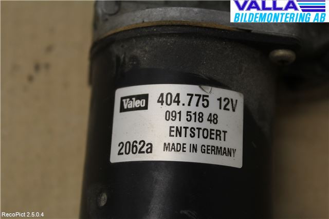 Volvo S60 01-04 Torkarmotor Vindruta