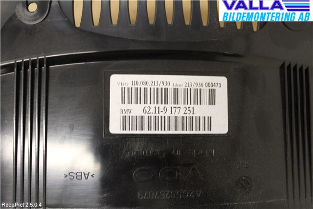 BMW 5 E60/61 Sed/Tou 02-10 Instrument Komb