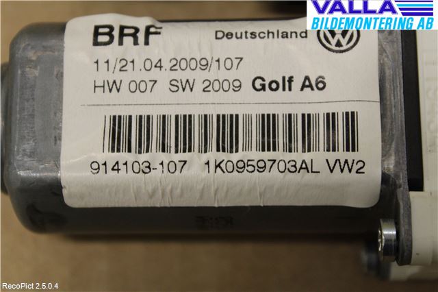 Volkswagen VW GOLF VI 09-13 Fönsterhissmotor