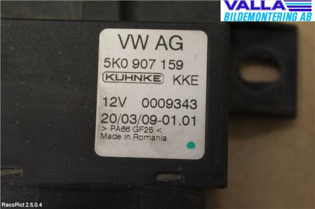 Volkswagen VW GOLF VI 09-13 Styrenhet Övrigt