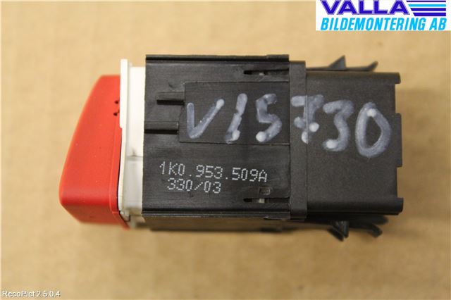 Volkswagen VW GOLF V 04-09 Strömställare Varnings