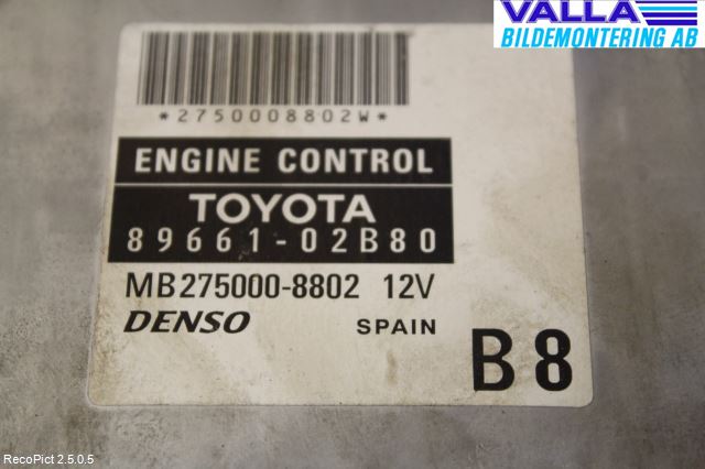 Toyota COROLLA 02-07 Styrenhet Insprut Bensin