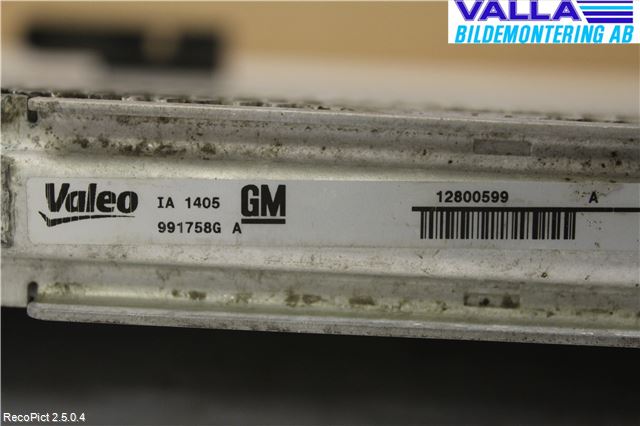 Opel VECTRA C 06-08 Laddluft-Intercooler Kyl