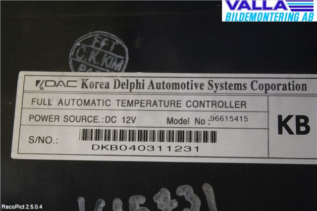 Daewoo LACETTI Värmereglage