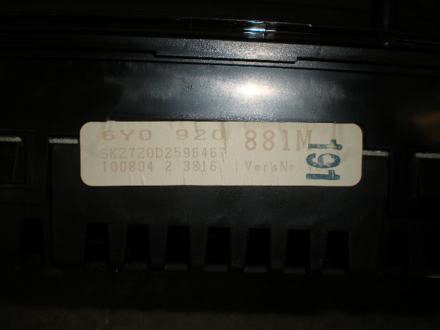 Skoda FABIA 99-07 Instrument Komb