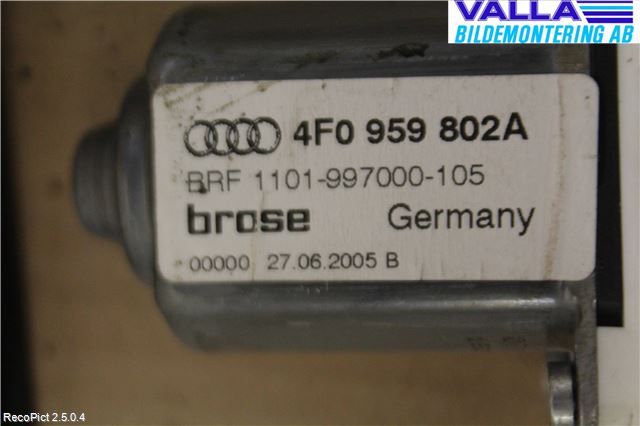 Audi A6/S6     05-11 Fönsterhiss El Kompl