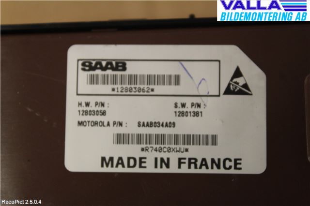 Saab 9-3 VER 2 Strömställare Elhiss