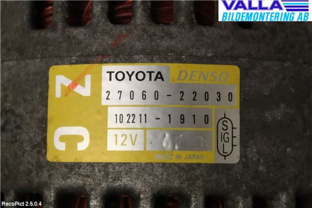 Toyota COROLLA 02-07 Generator