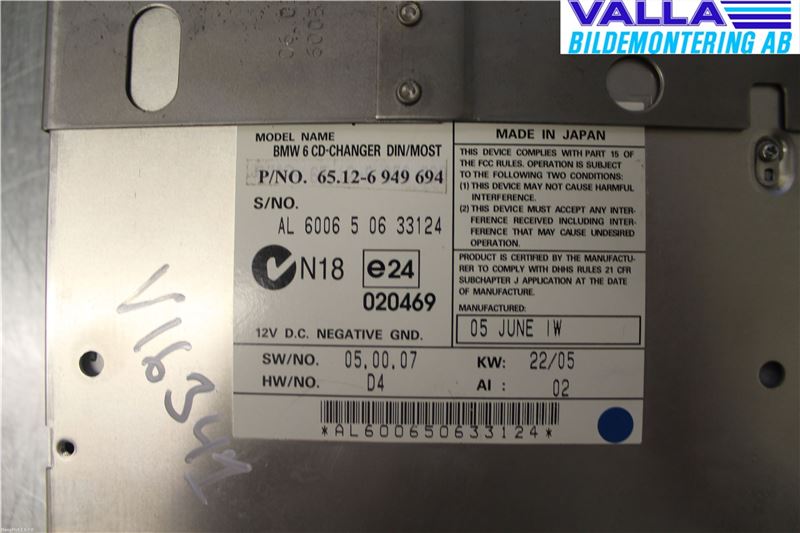 BMW 5 E60/61 Sed/Tou 02-10 Cd Växlare