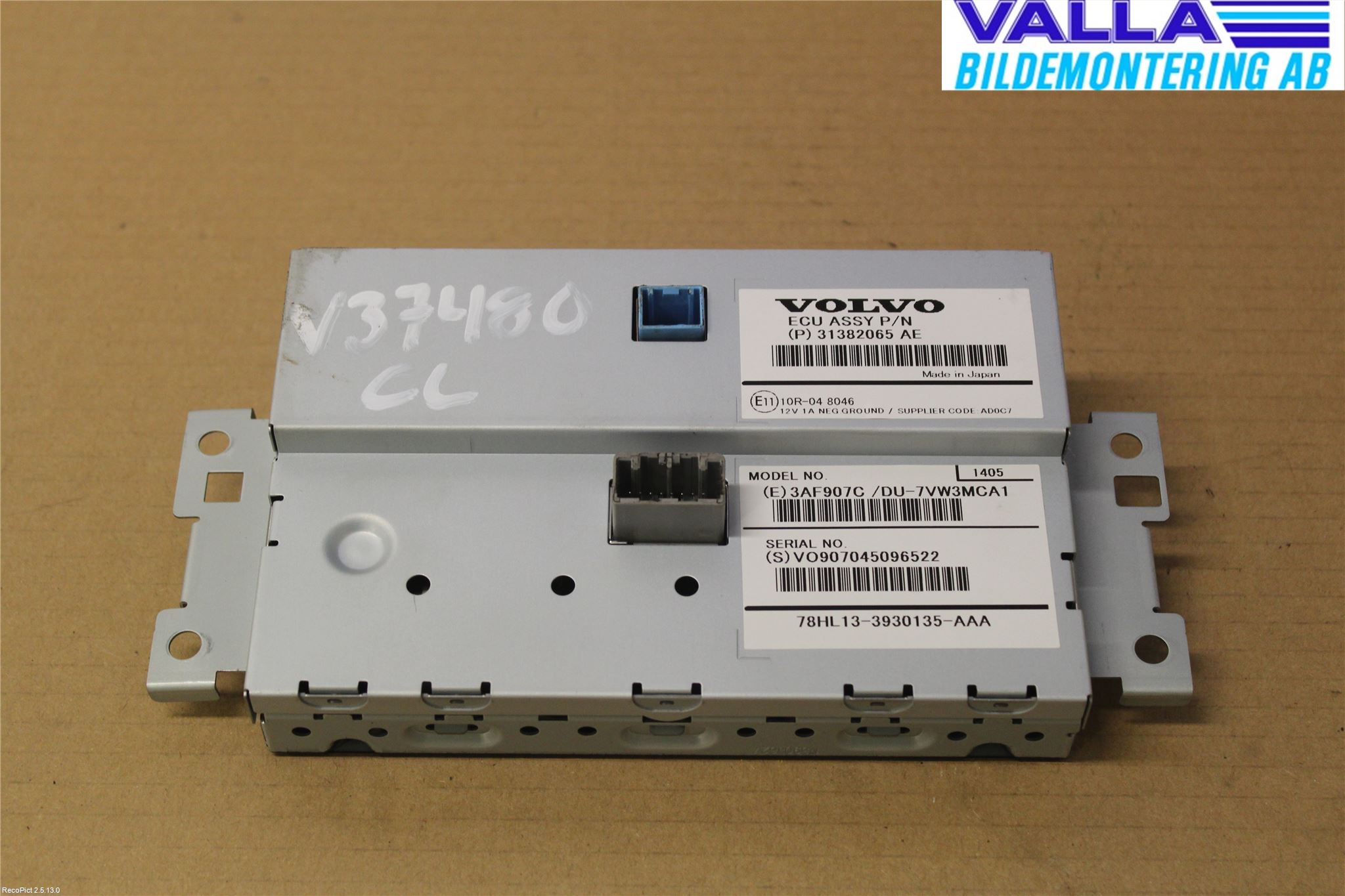 Volvo V60 14-18 Kontrolldisplay