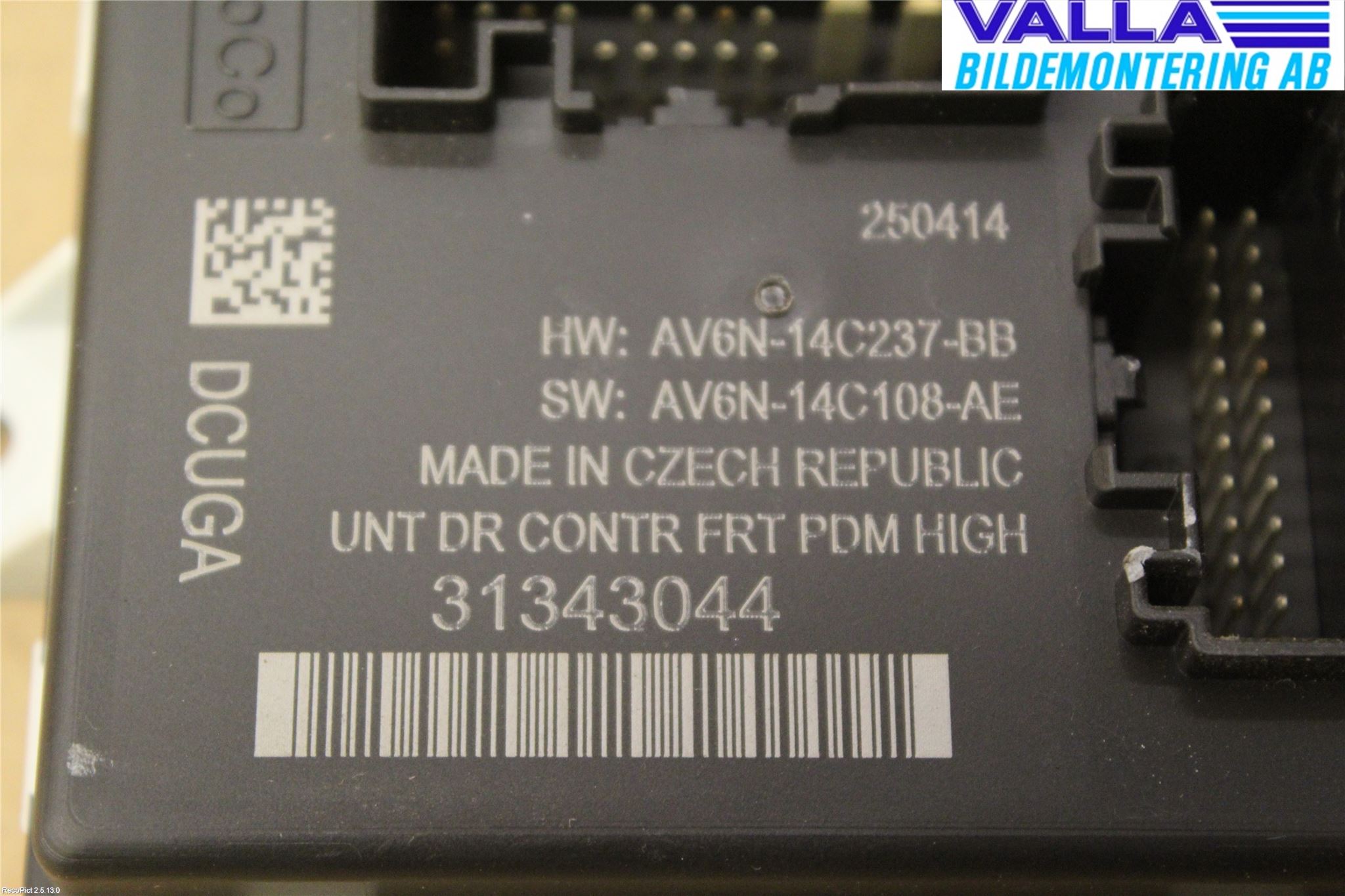 Volvo V60 14-18 Styrenhet Dörr