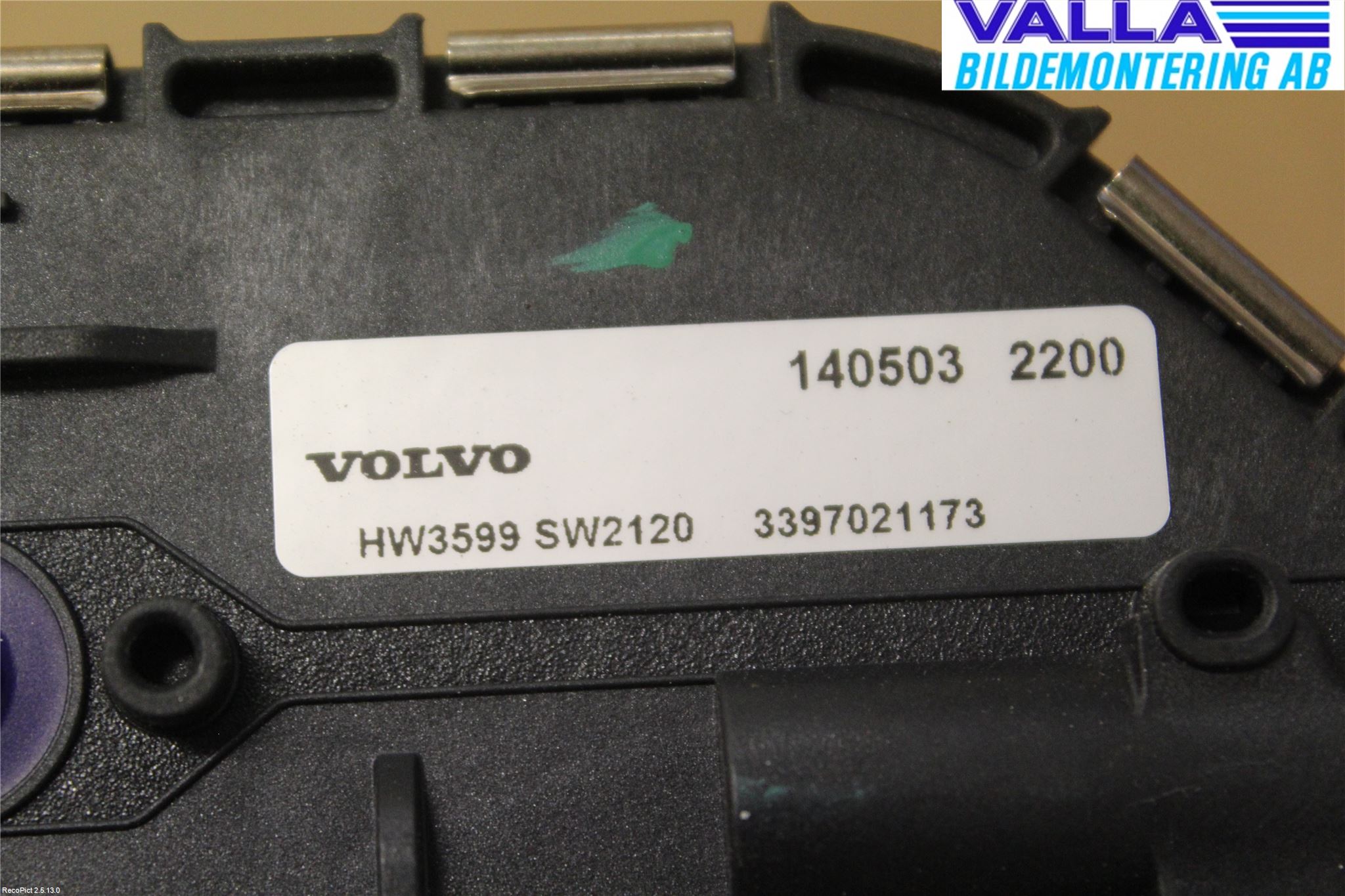Volvo V60 14-18 Torkarmekanism Vindruta