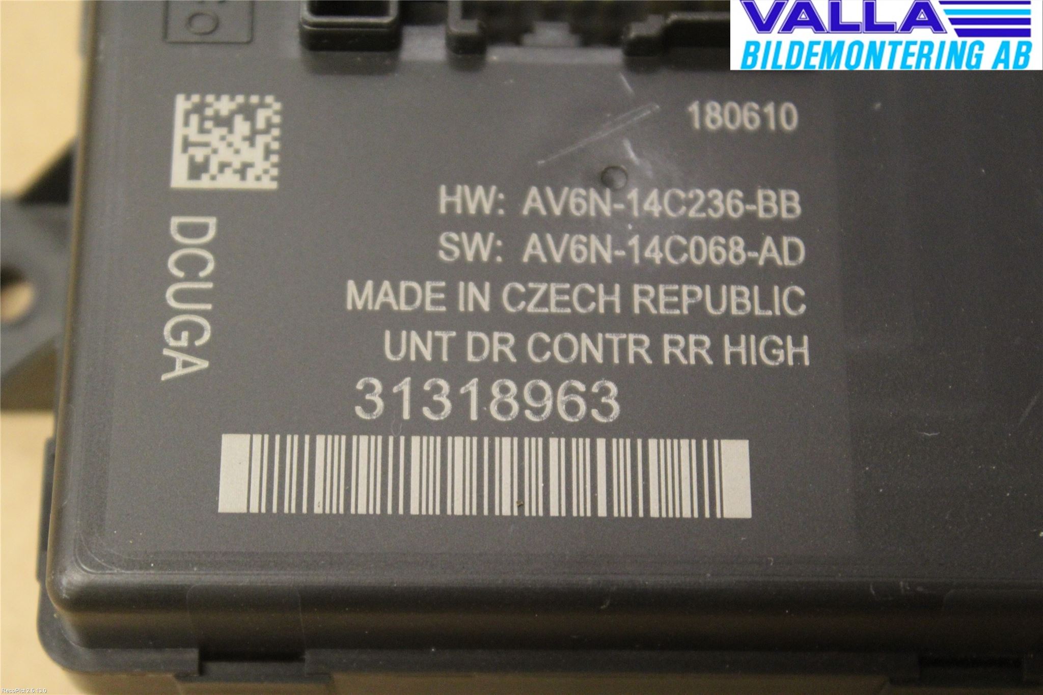 Volvo S60 11-13 Styrenhet Dörr