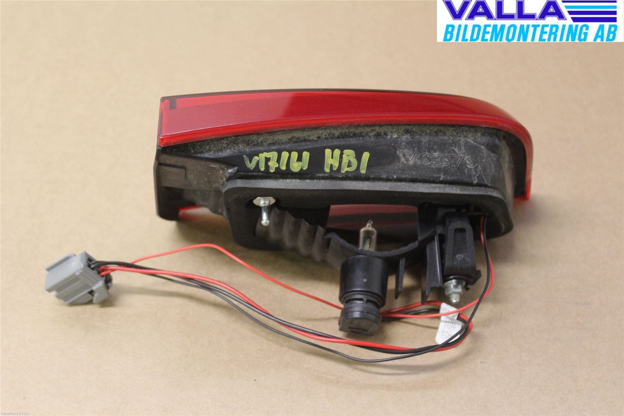 Volvo S60 11-13 Bakljus Lucka Hö