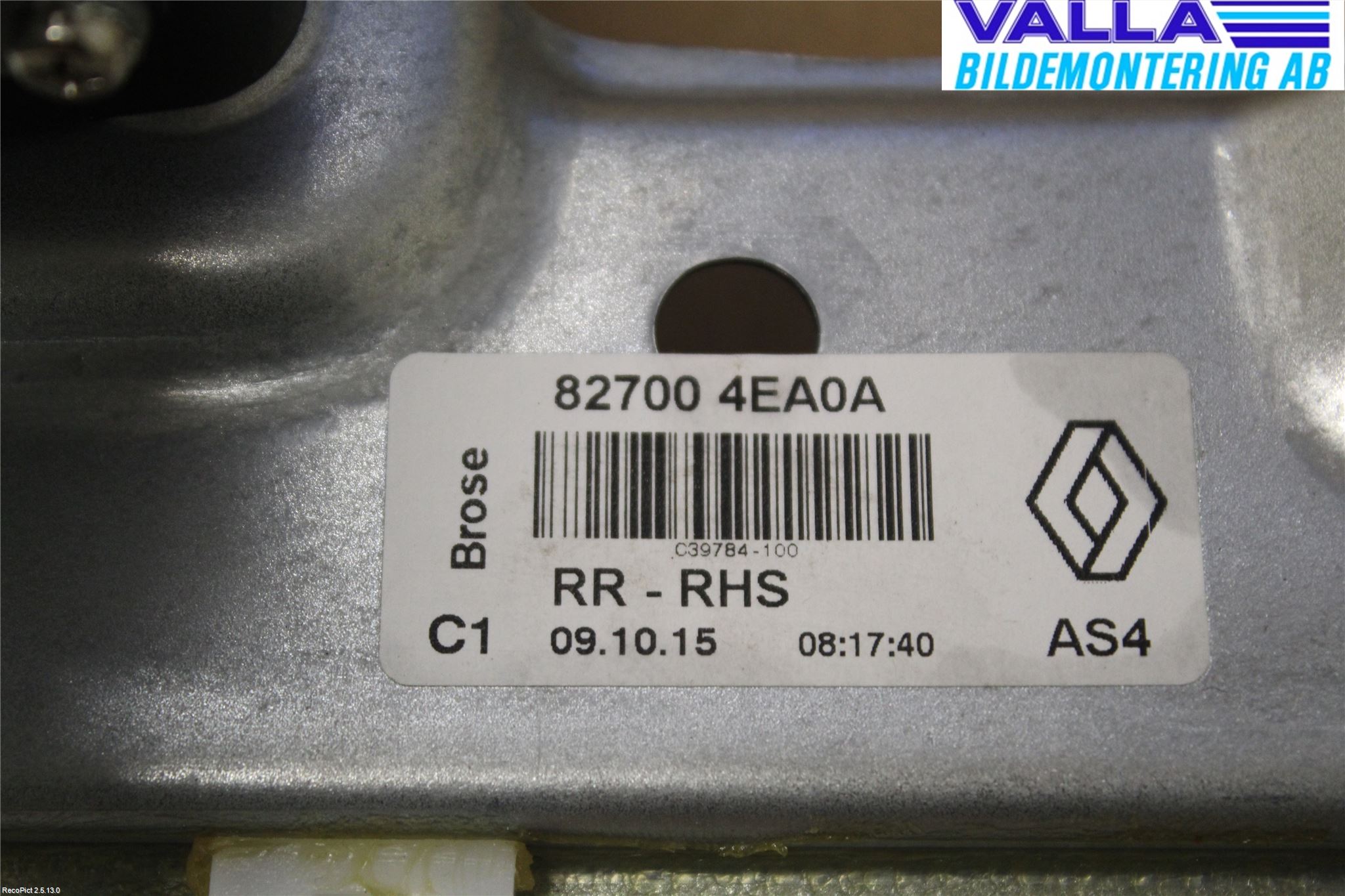 Renault KADJAR 15- Fönsterhiss El Kompl