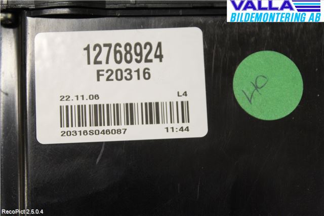 Saab 9-5     06-10 Värmereglage