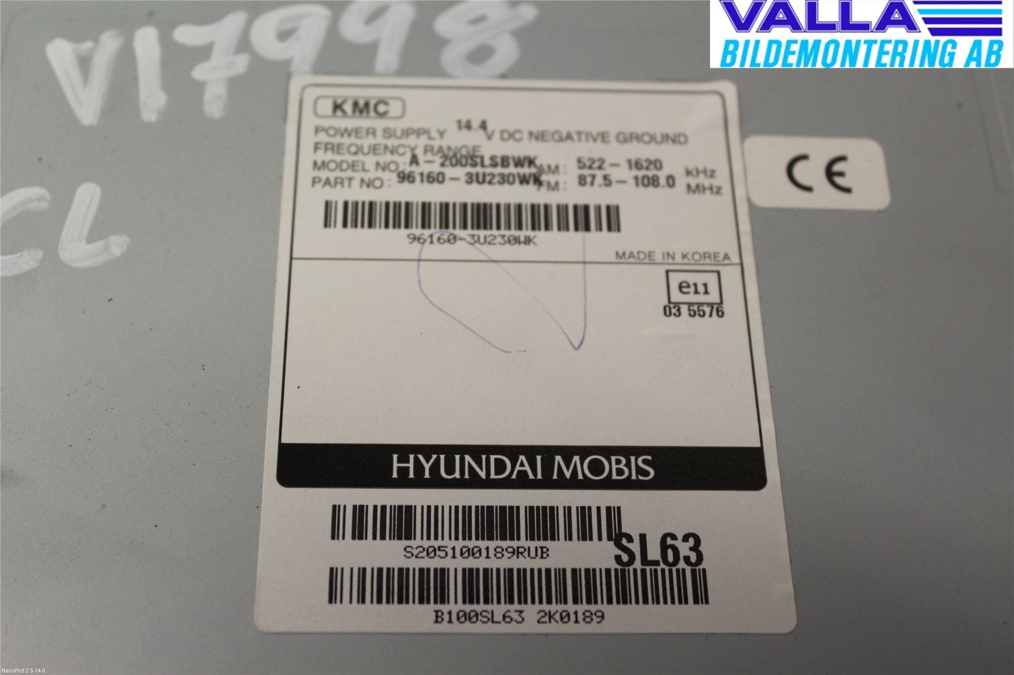 Kia SPORTAGE (SL) 11-15 Cd Radio - Multimediapanel