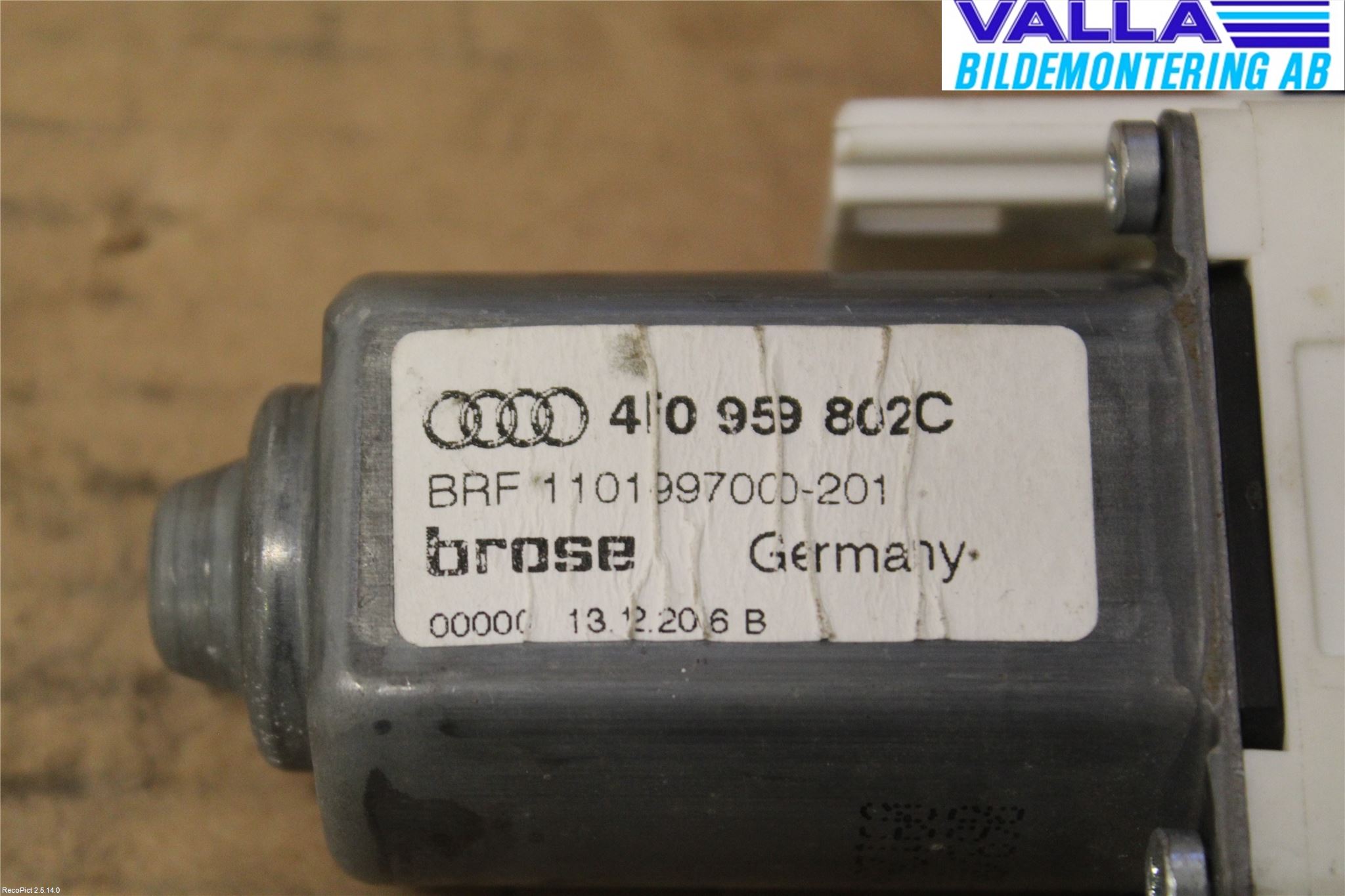 Audi A6/S6     05-11 Fönsterhissmotor