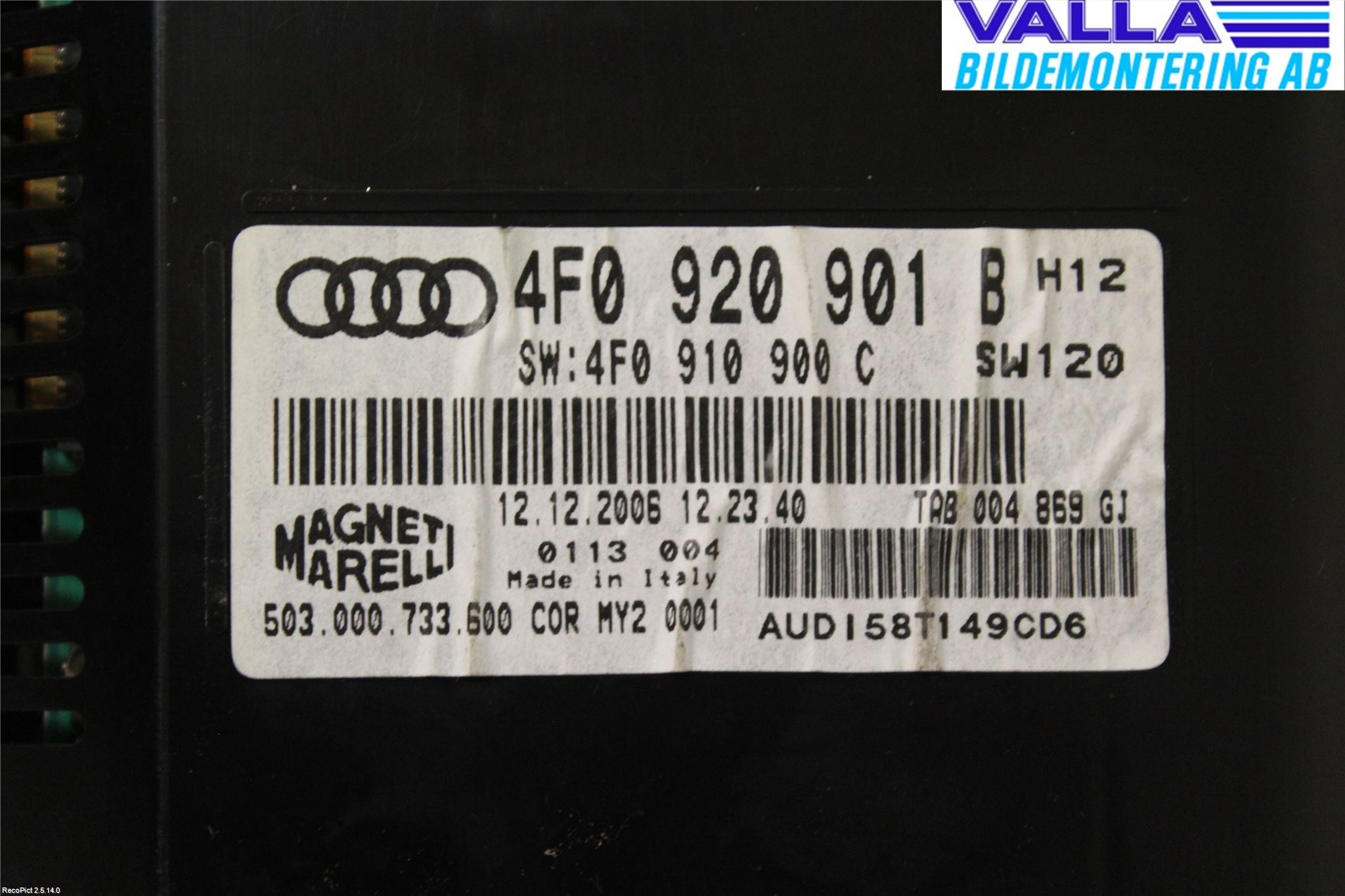 Audi A6/S6     05-11 Instrument Komb