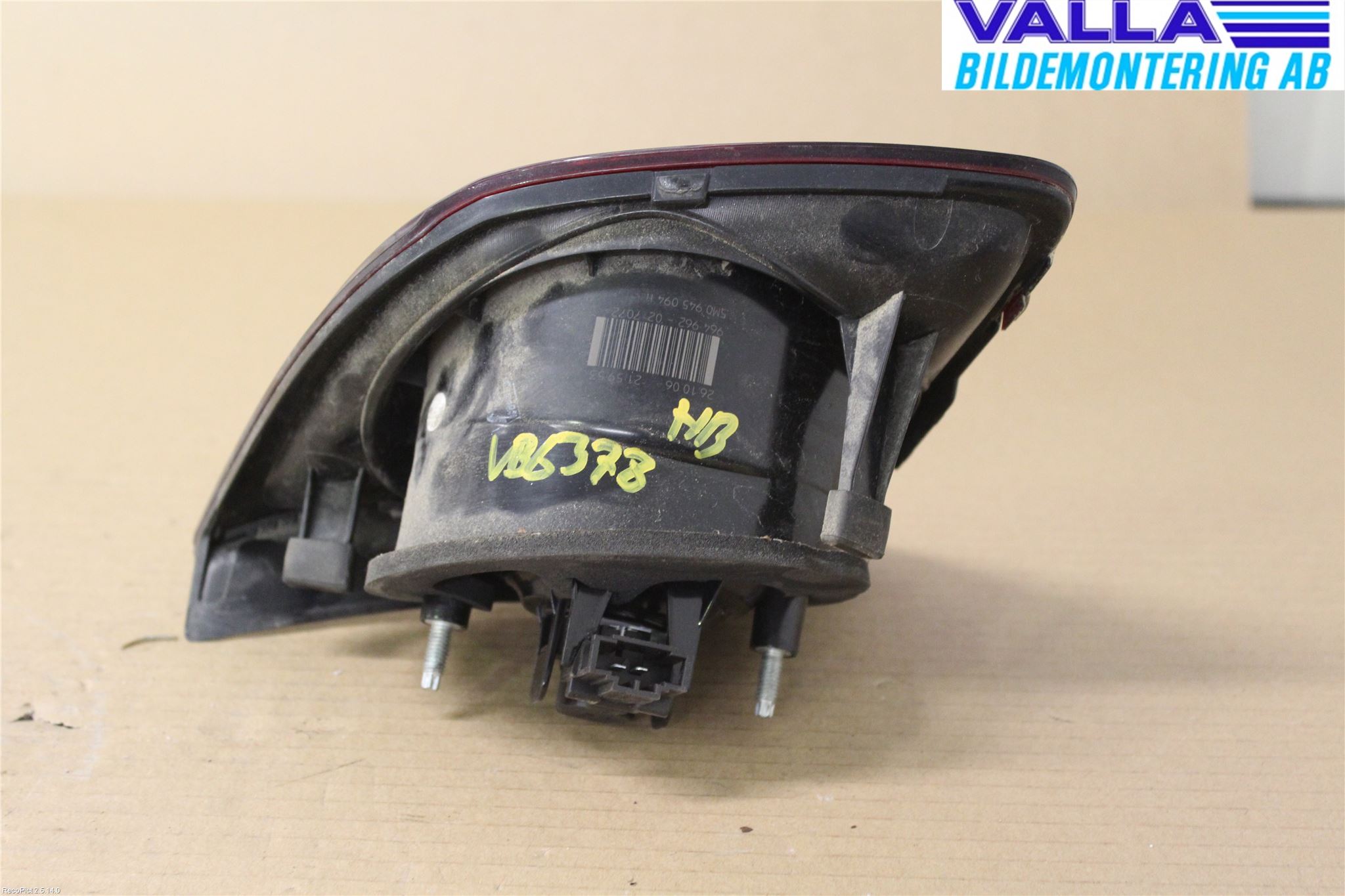 Volkswagen VW GOLF PLUS/CROSS GOLF 04-14 Bakljus Lucka Hö