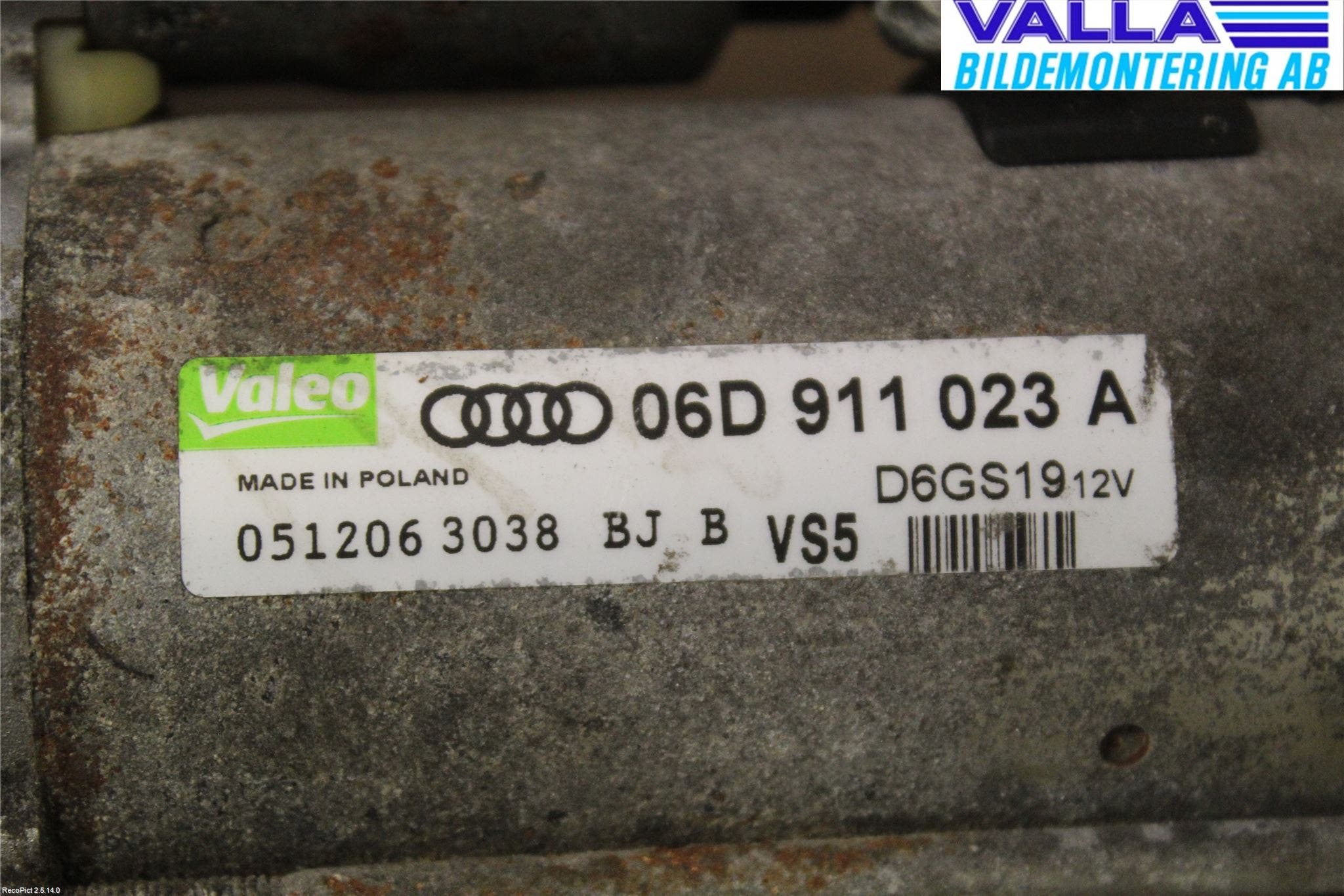 Audi A6/S6 05-11 Startmotor