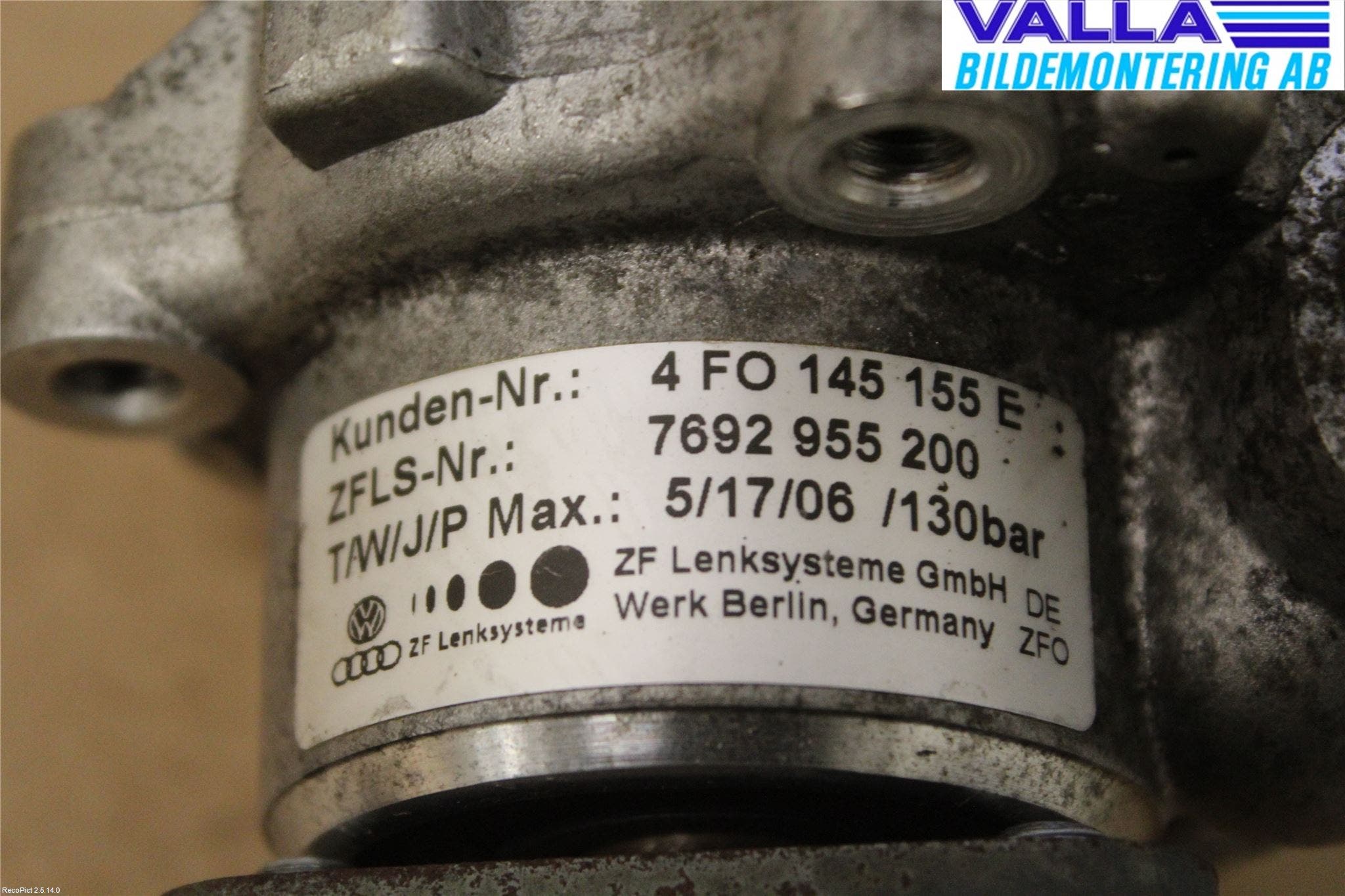 Audi A6/S6 05-11 Styrservopump