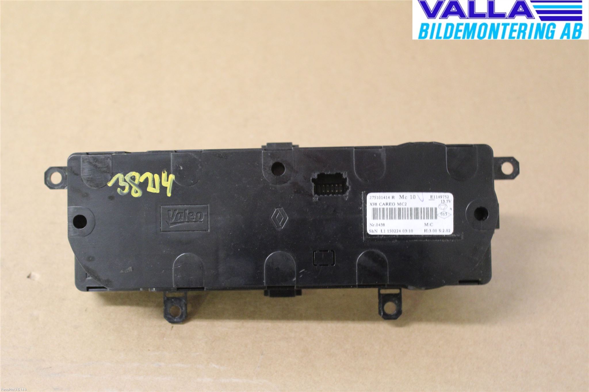 Renault CLIO IV 12-16 Värmereglage