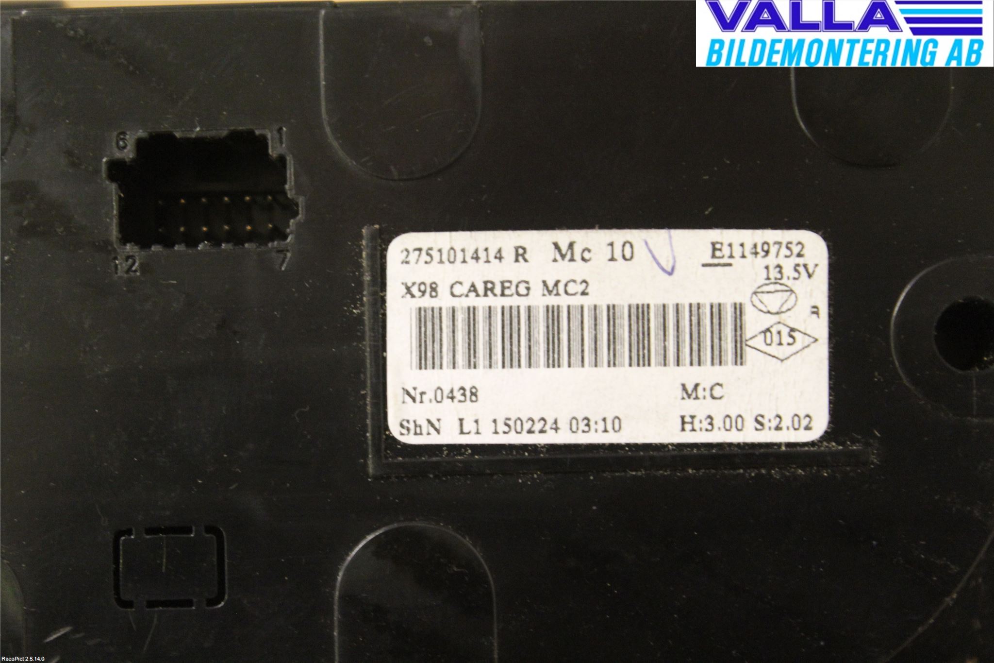 Renault CLIO IV 12-16 Värmereglage