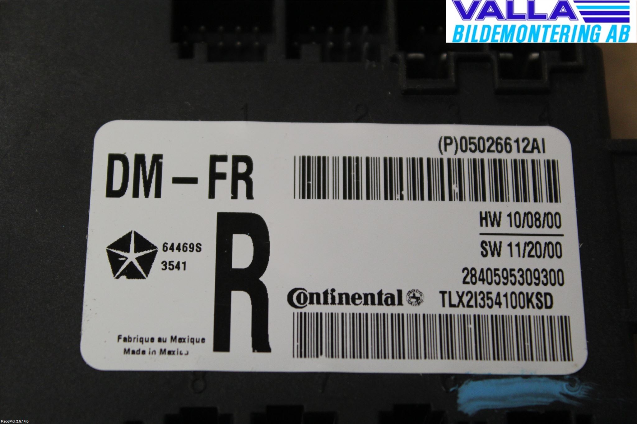 Fiat FREEMONT Styrenhet Dörr