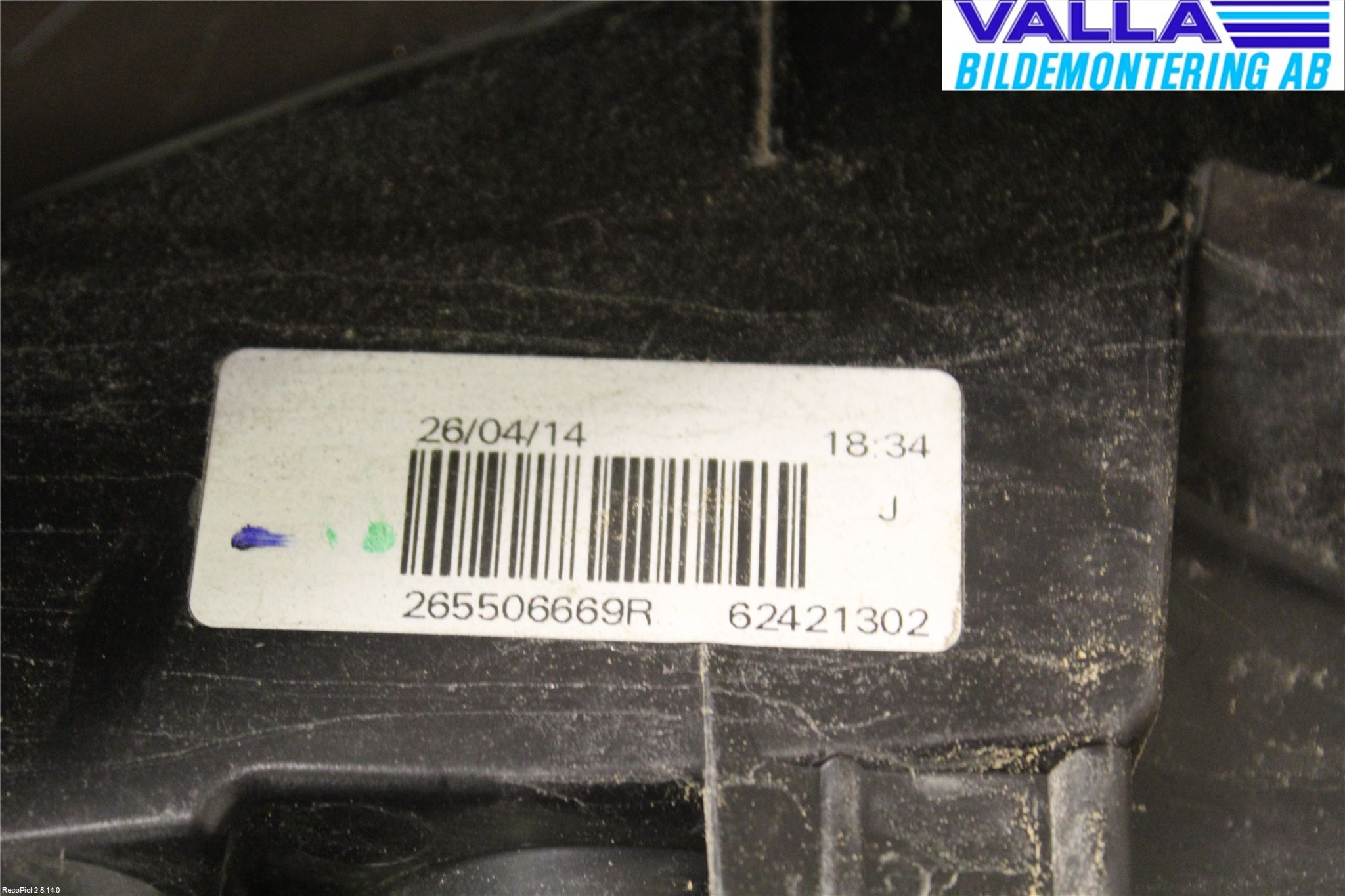 Dacia SANDERO/STEPWAY 13-20 Bakljus Höger