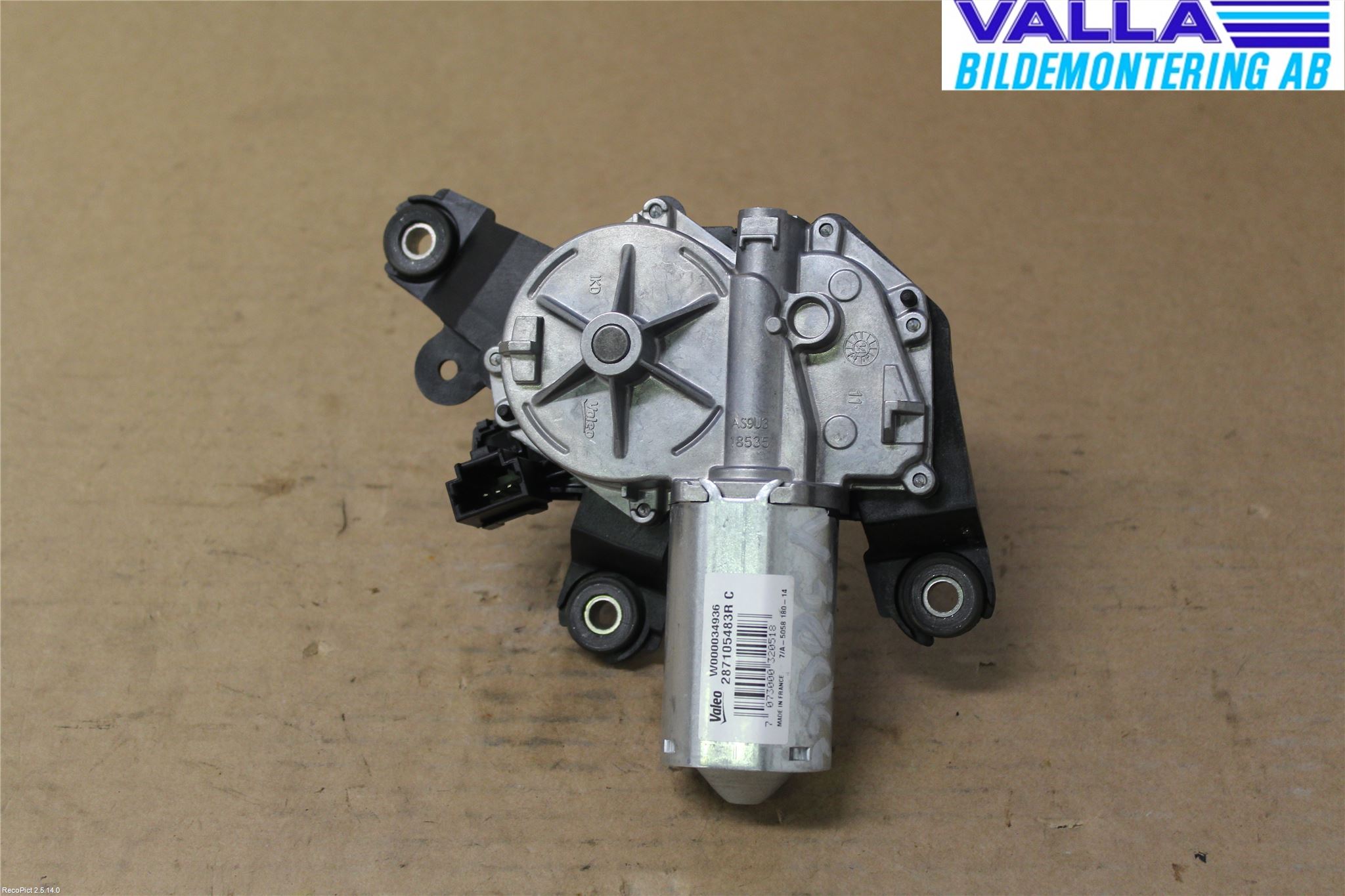 Dacia SANDERO/STEPWAY 13-20 Torkarmotor Baklucka
