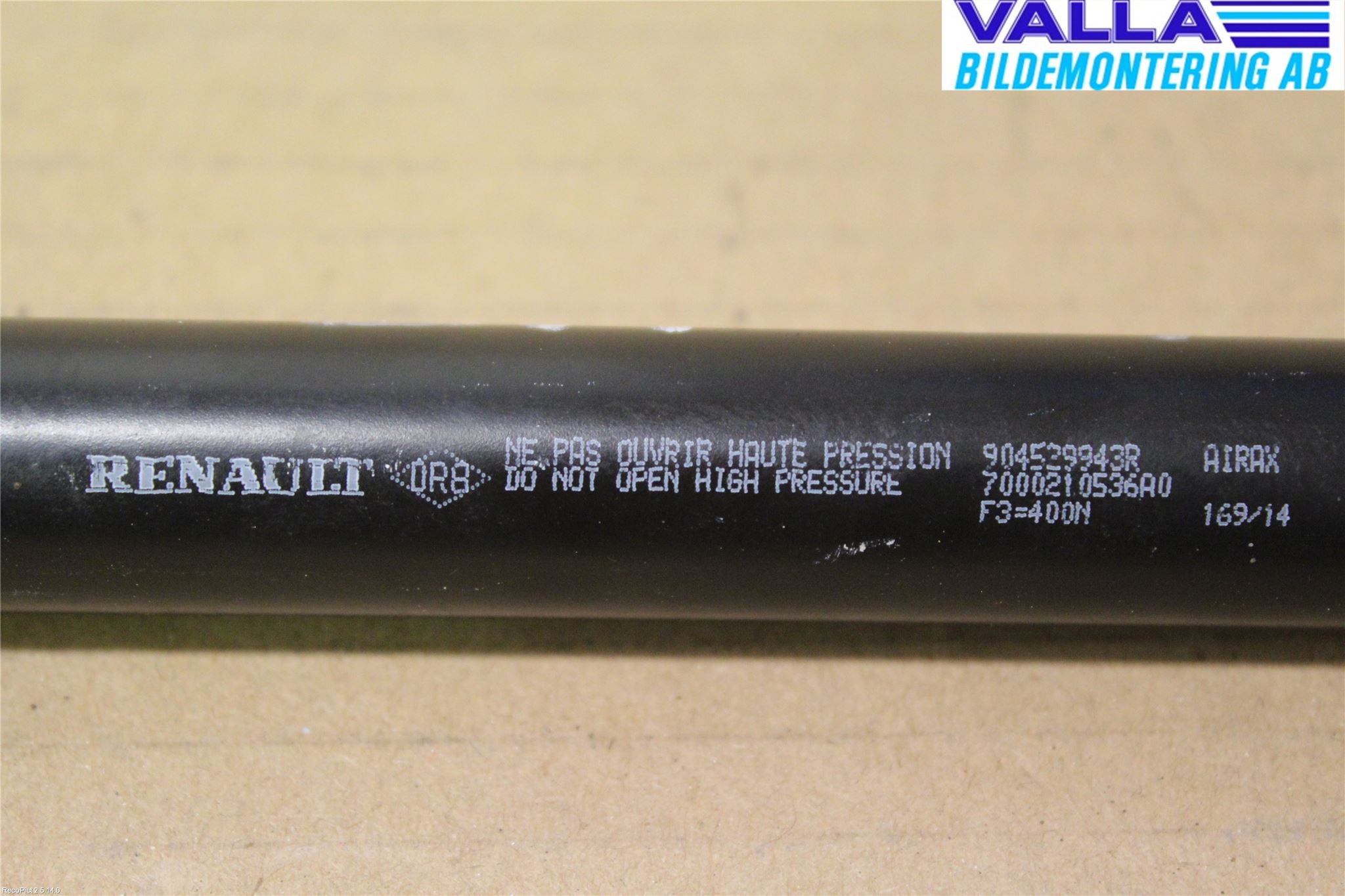 Dacia SANDERO/STEPWAY 13-20 Gasfjäder Baklucka