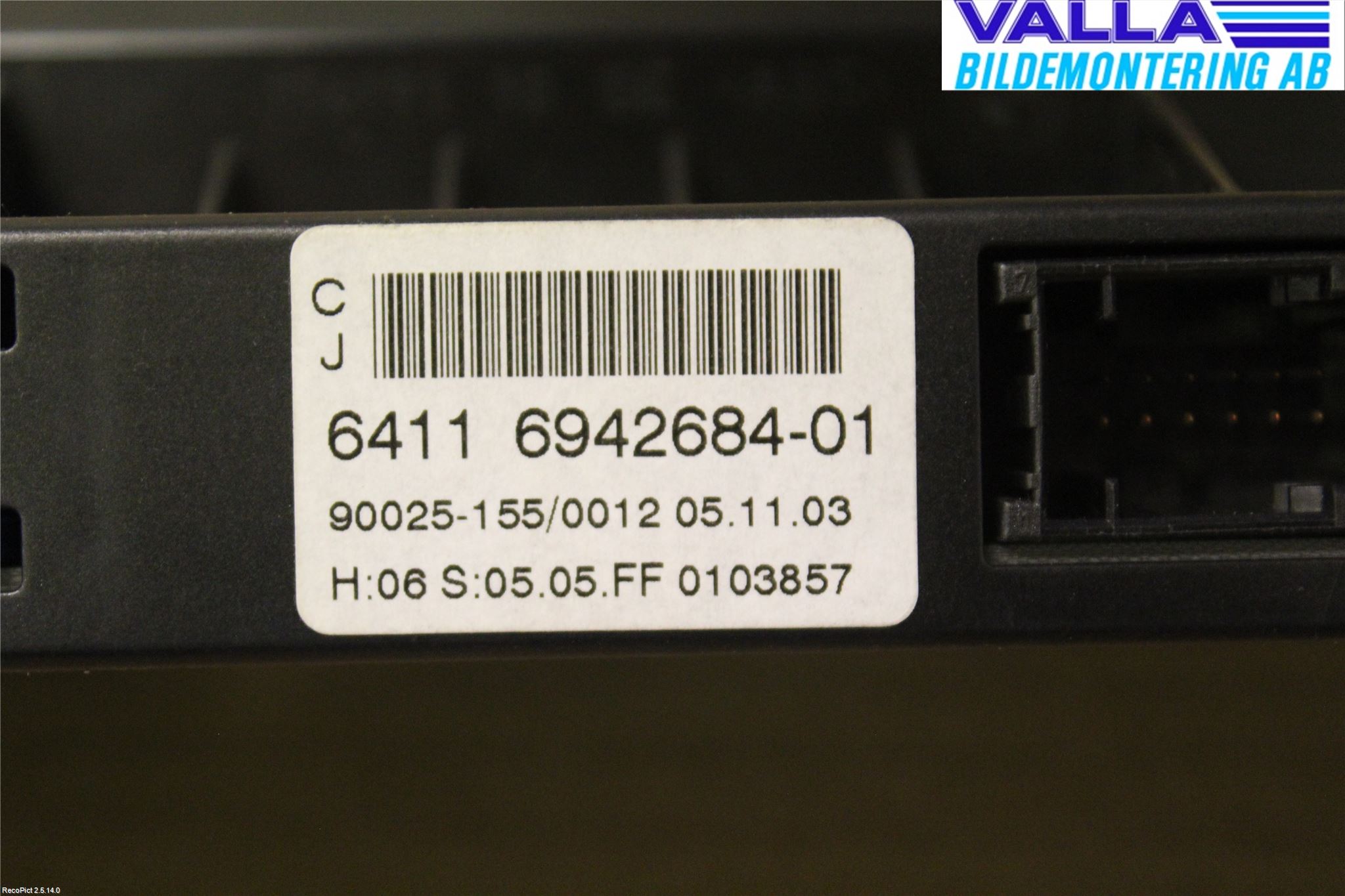 BMW 5 E60/61 Sed/Tou 02-10 Värmereglage