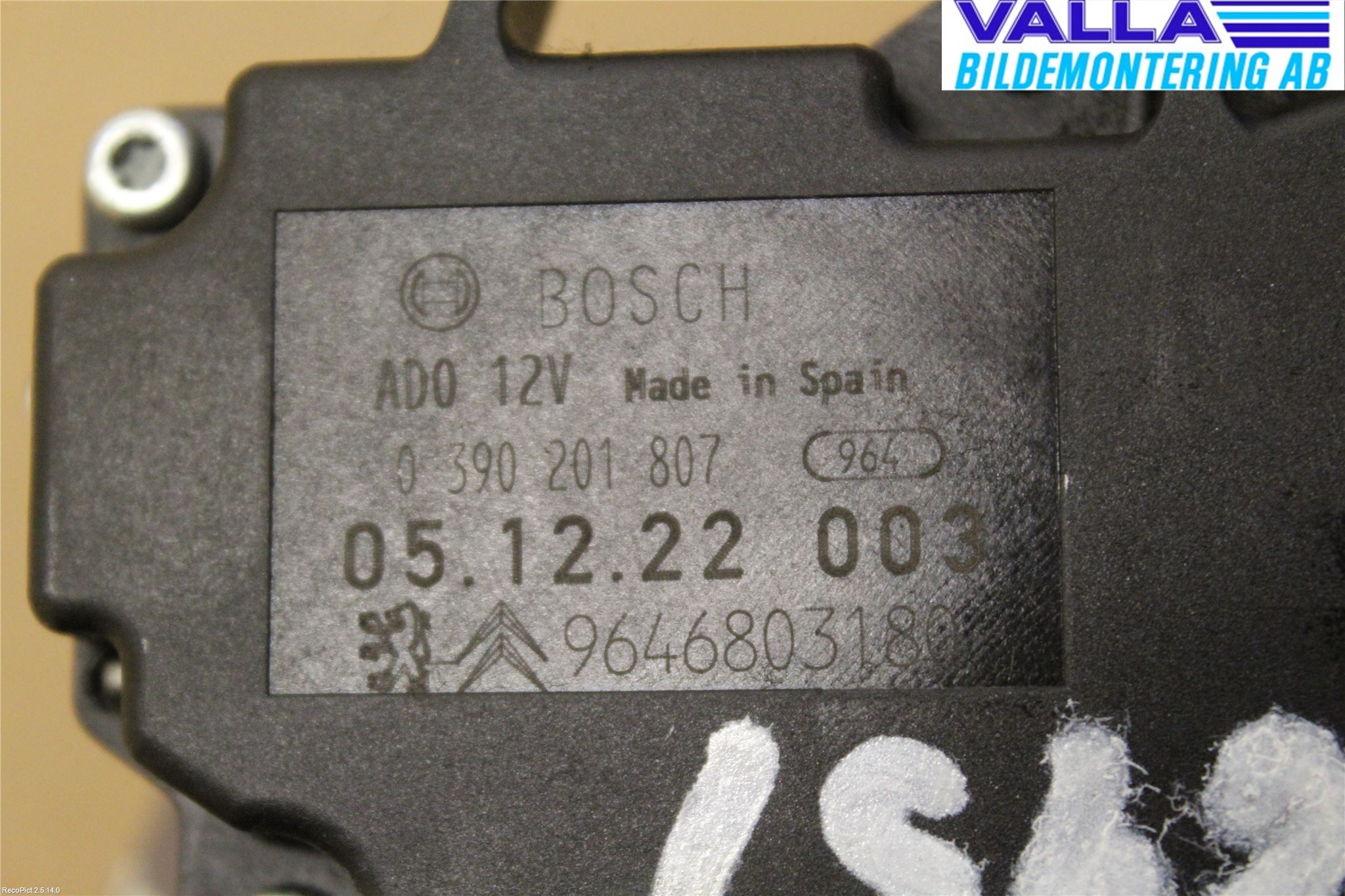 Citroen C4 I   05-10 Torkarmotor Baklucka