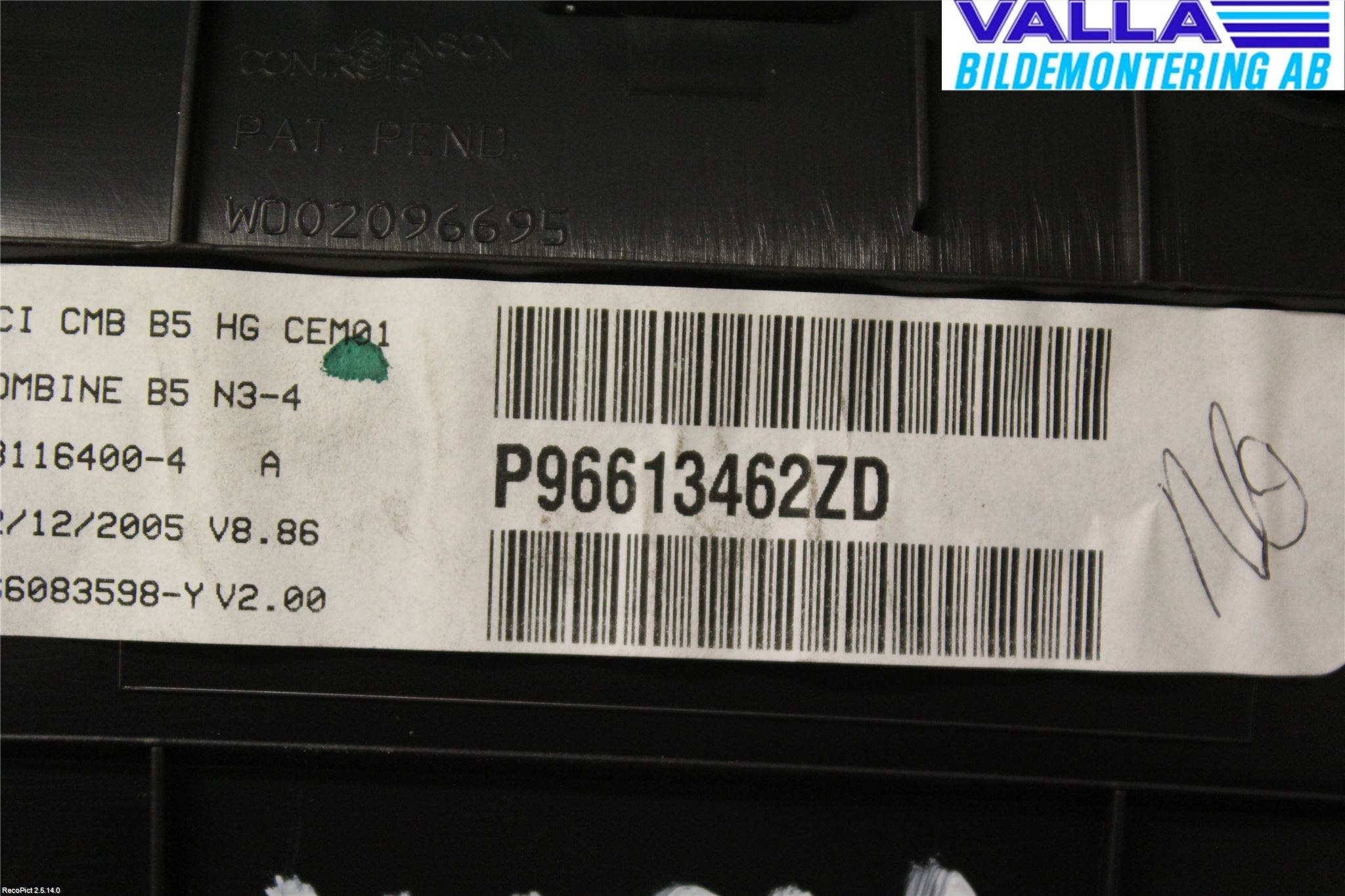 Citroen C4 I 05-10 Instrument Komb