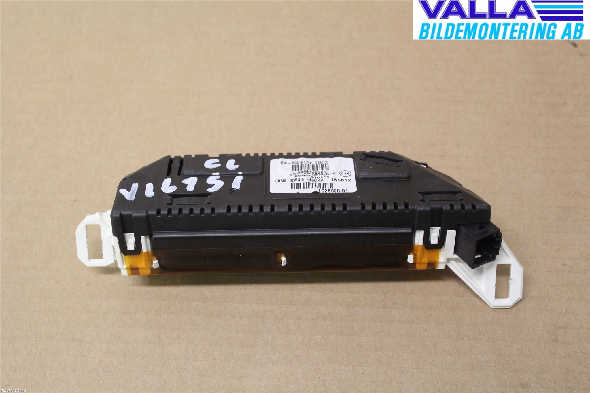 Citroen C4 I   05-10 Instrument Varvr