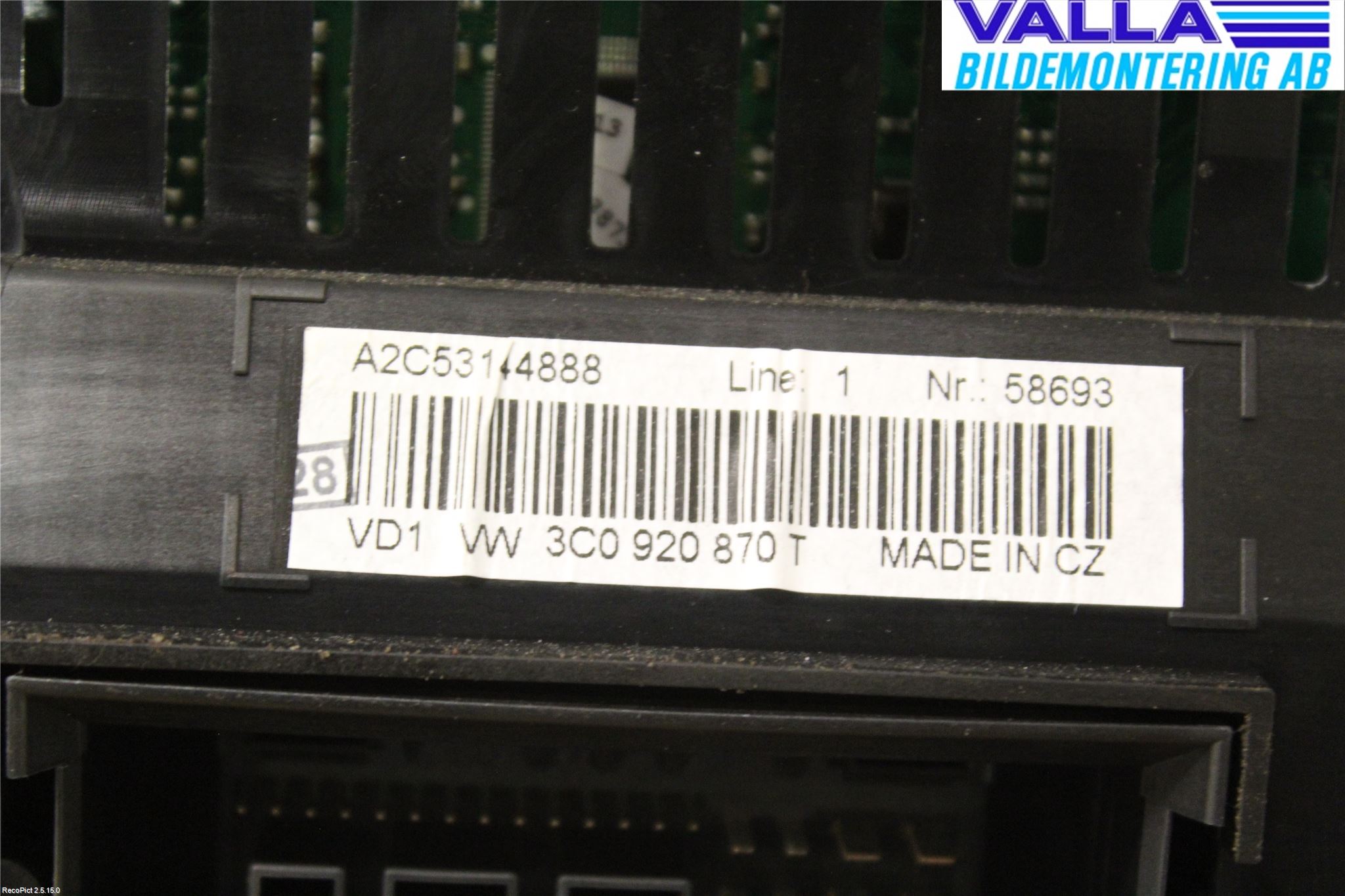 Volkswagen VW PASSAT 05-11 Instrument Komb