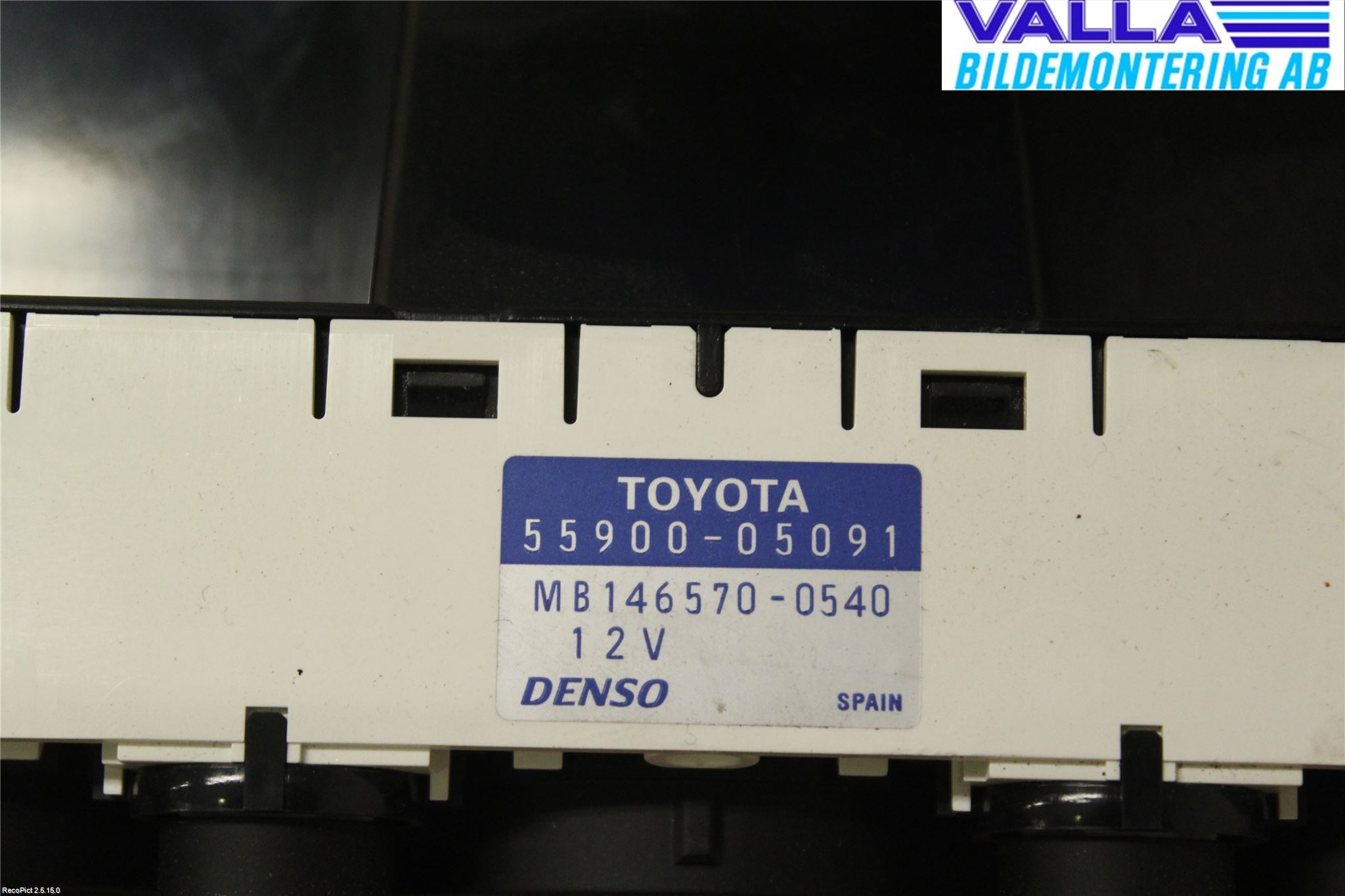 Toyota AVENSIS 98-02 Ac Styrenhet Ac Manöveren
