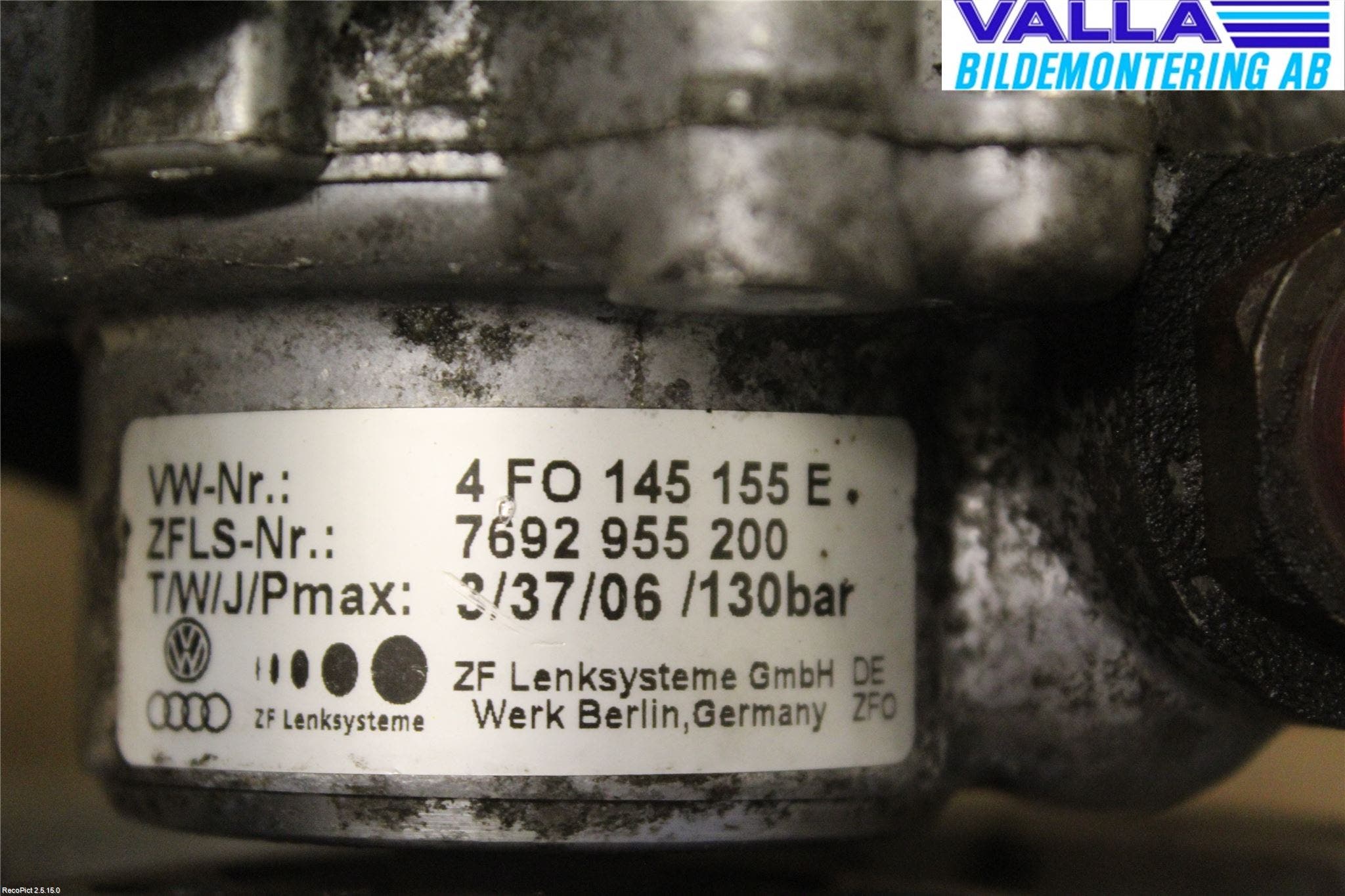 Audi A6/S6 05-11 Styrservopump