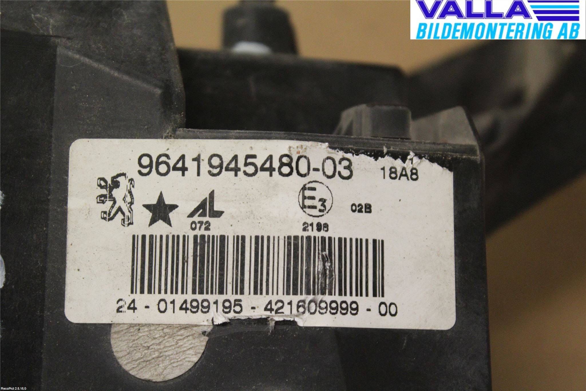 Peugeot 407 Dimljus-Varselljus Fram