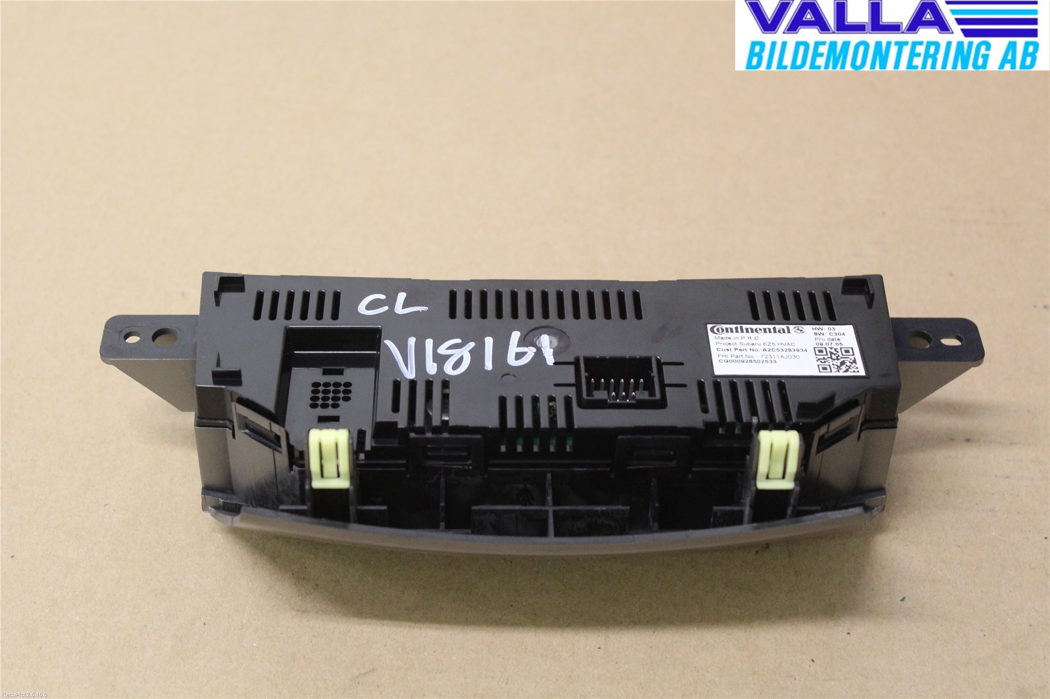 Subaru OUTBACK 10-15 Ac Styrenhet Ac Manöveren