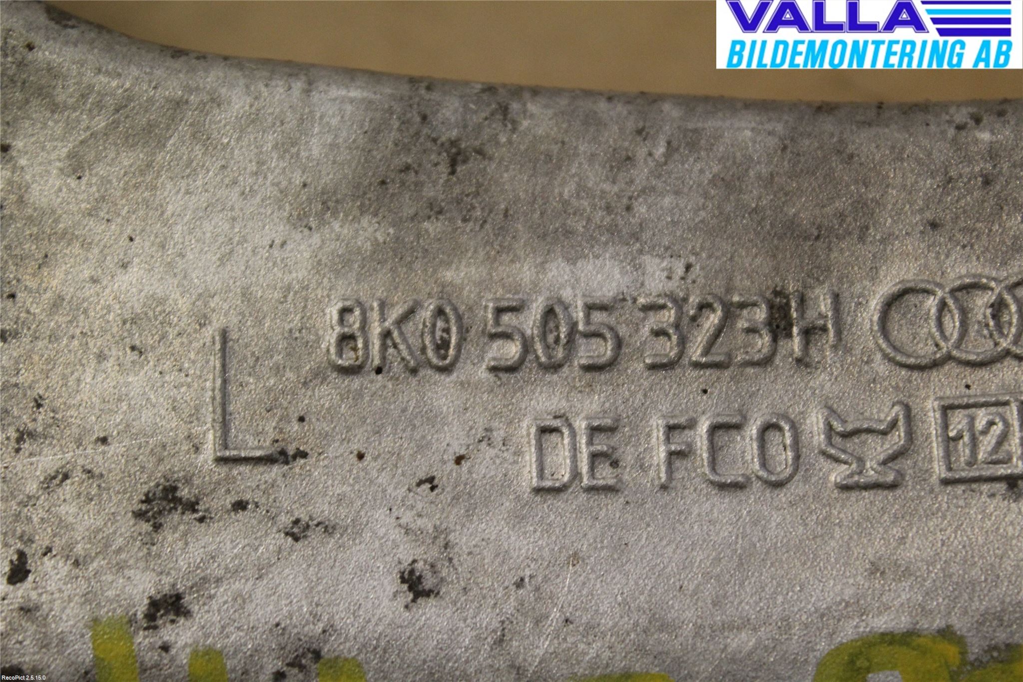 Audi A4 12-15 Bärarm Bak Övre Vänster