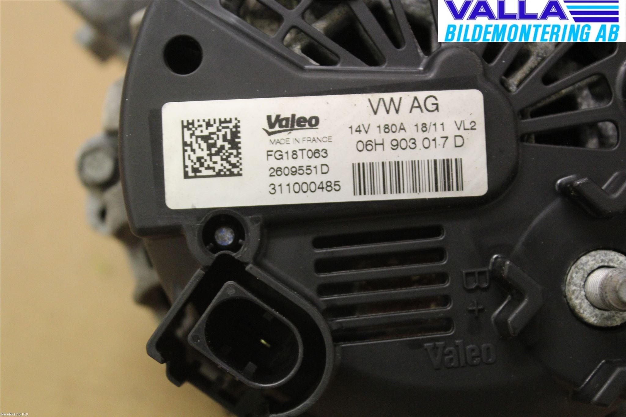 Audi A4/S4 08-11 Generator