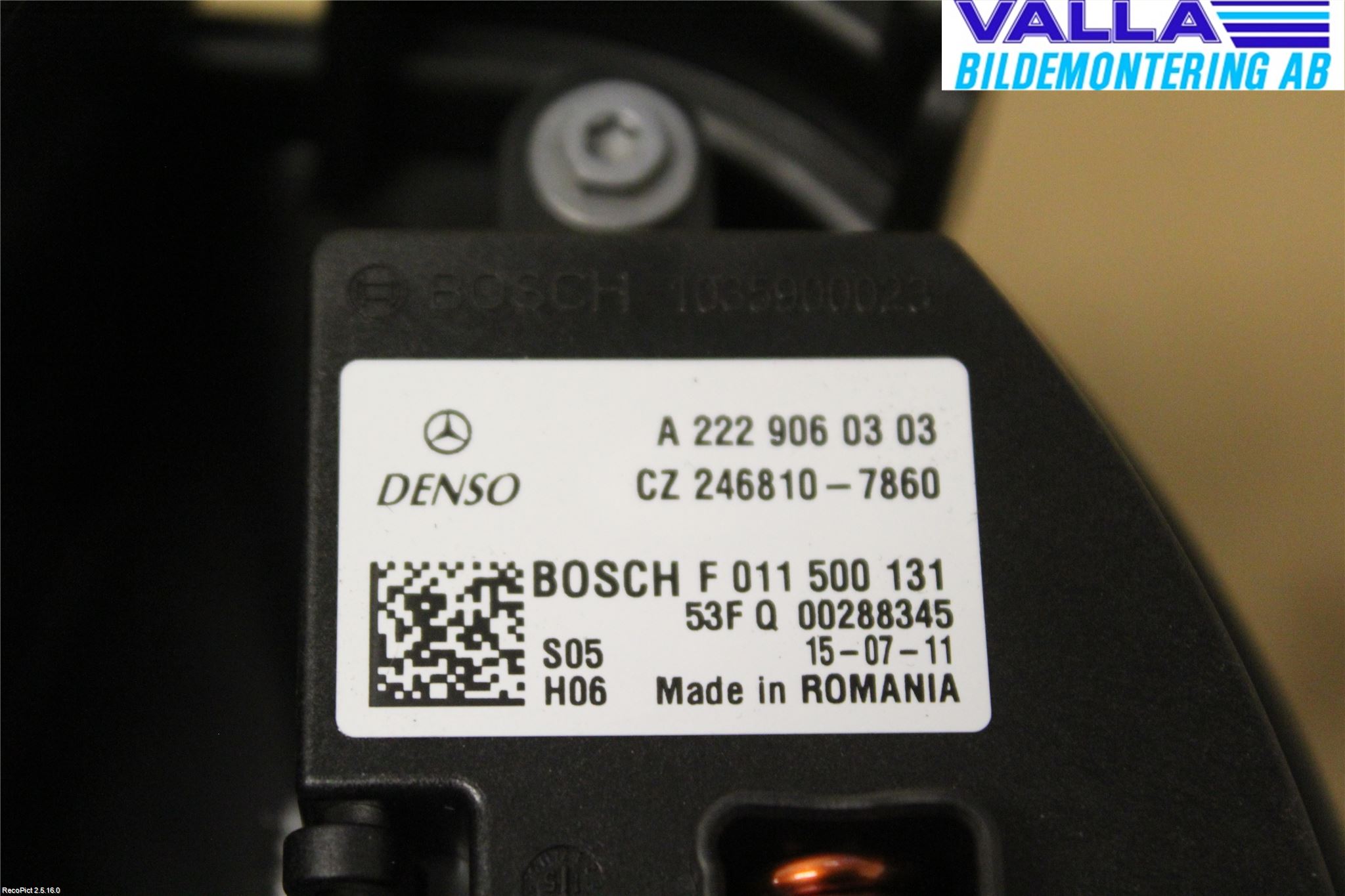 Mercedes-Benz MB CLA-KLASS (C117/X117) 13-19 Värmefläkt