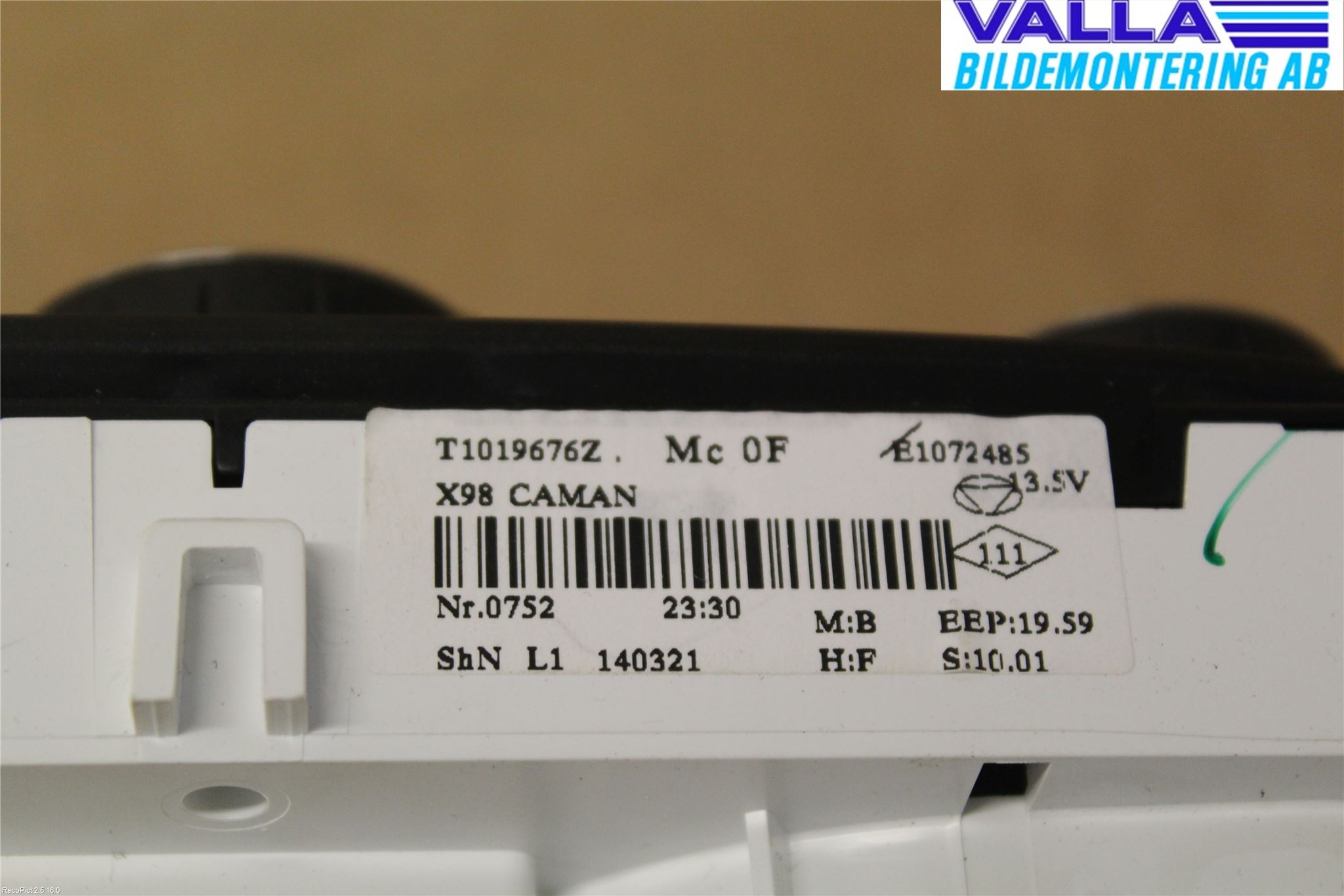 Renault CLIO IV 12-16 Värmereglage