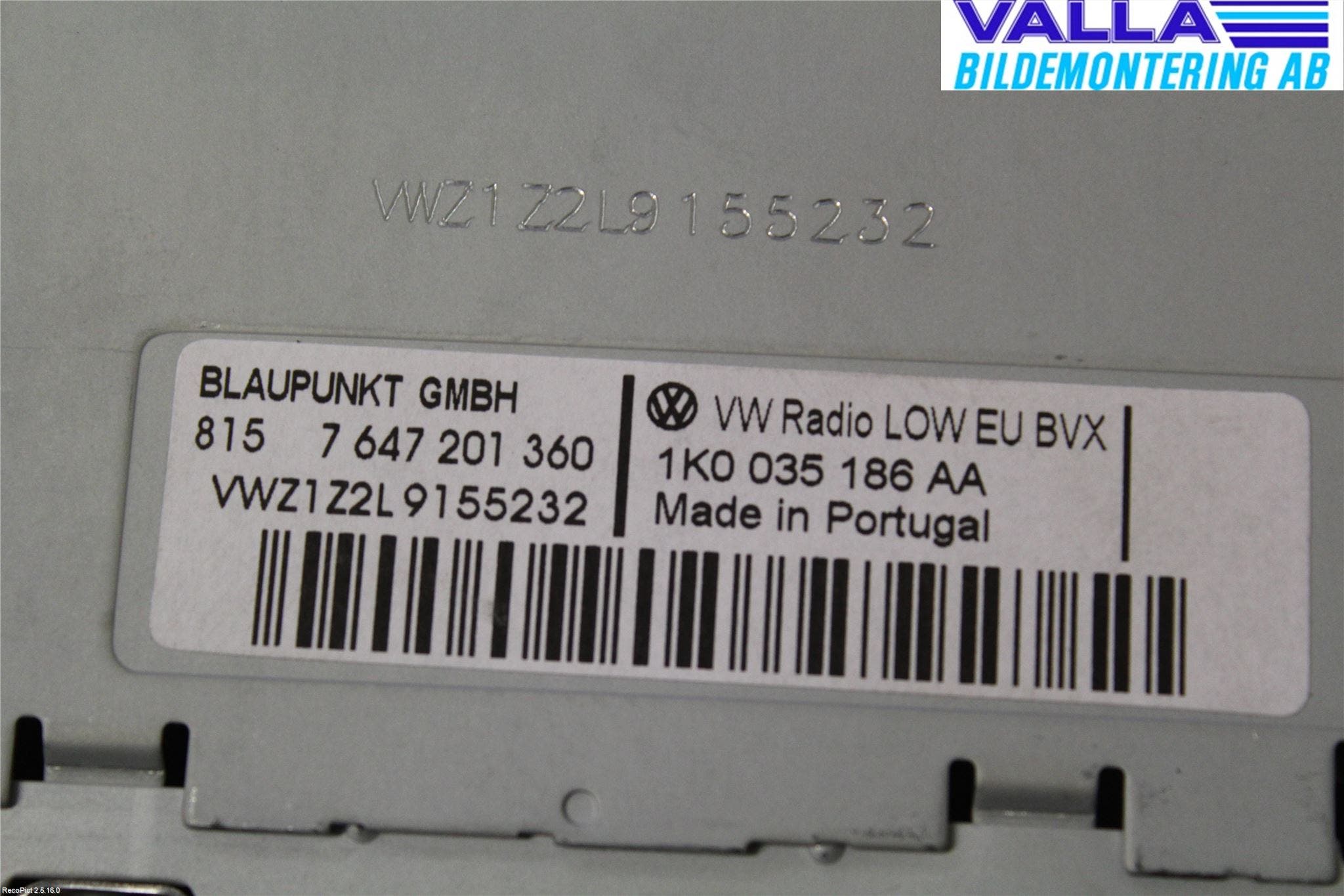 Volkswagen VW PASSAT 11-14 Cd Radio - Multimediapanel