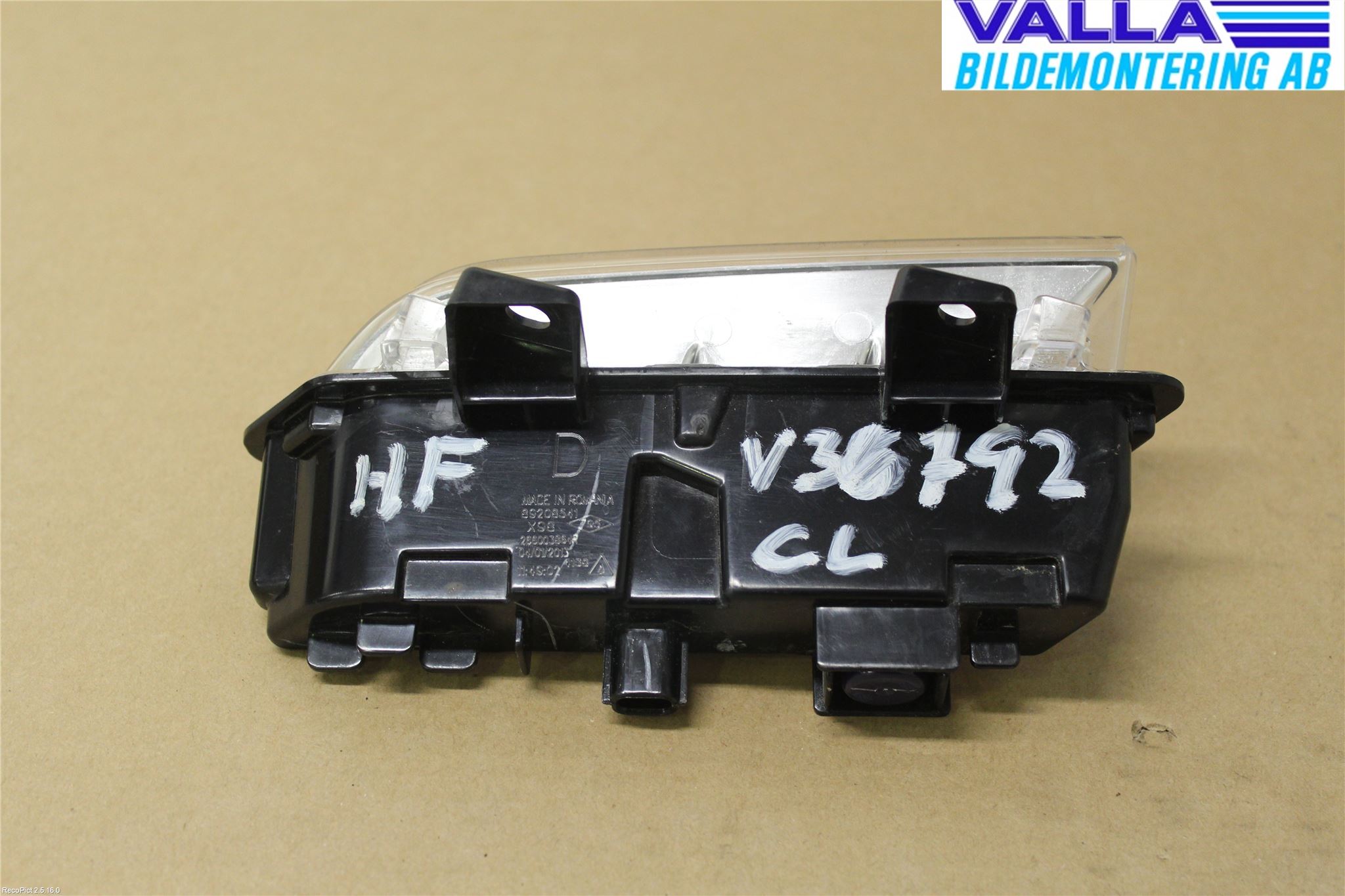 Renault CLIO IV 12-16 Positionsljus Fram Hö