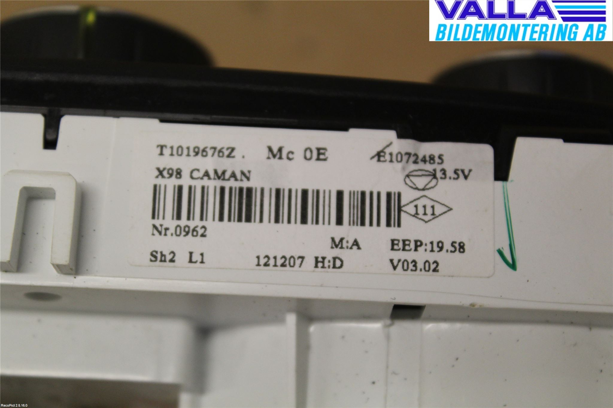 Renault CLIO IV 12-16 Värmereglage