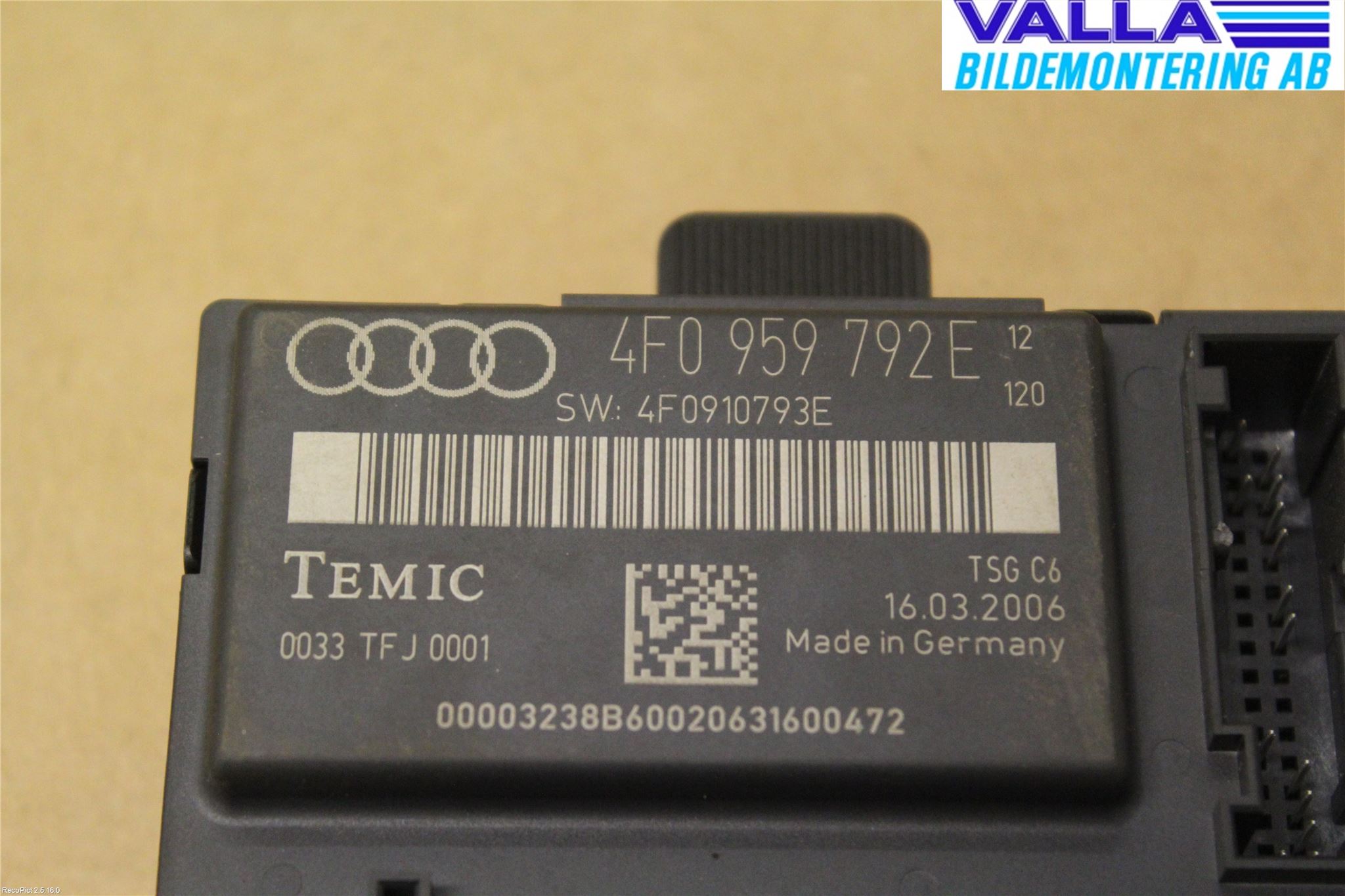 Audi A6/S6     05-11 Styrenhet Dörr