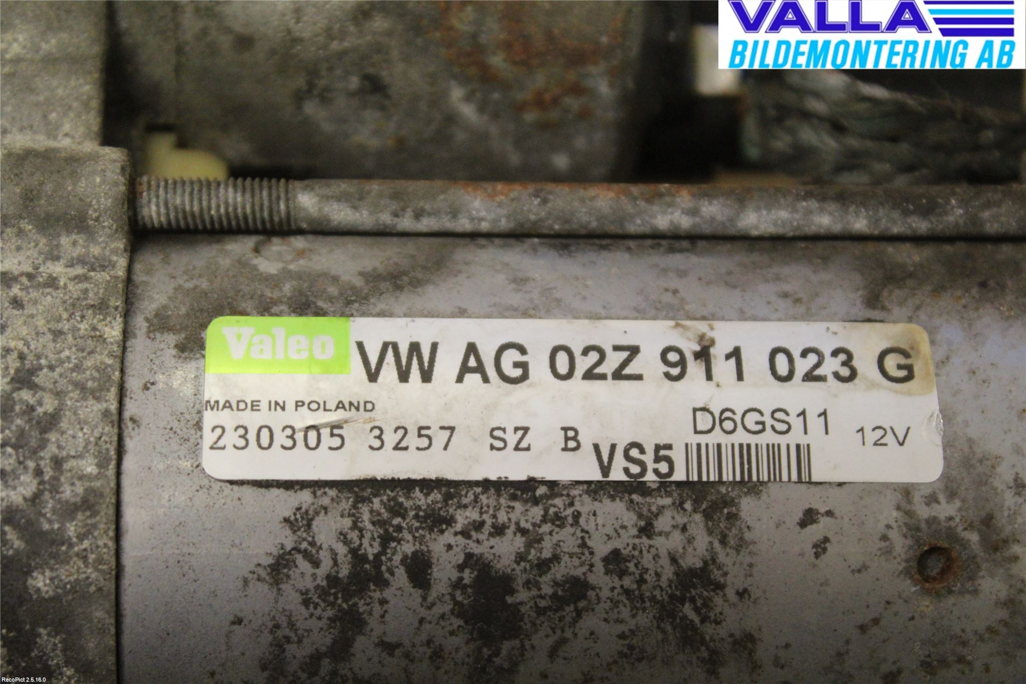 Volkswagen VW PASSAT 05-11 Startmotor